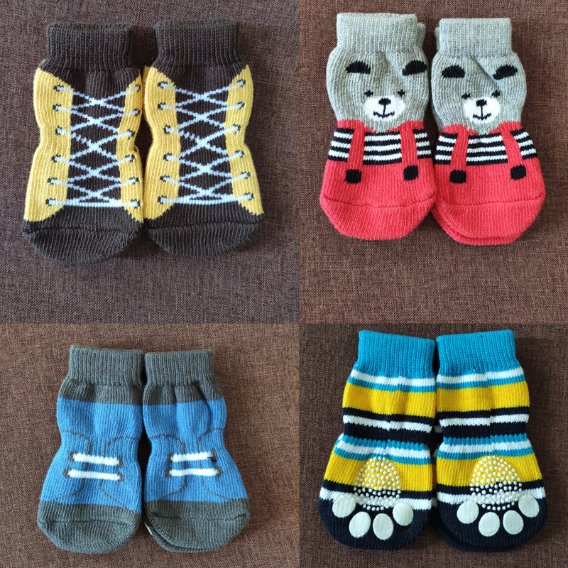 Pet Small Teddy Fadough Kki Bermy Beauty Pies Teddy Cat Socks Prevent Slide