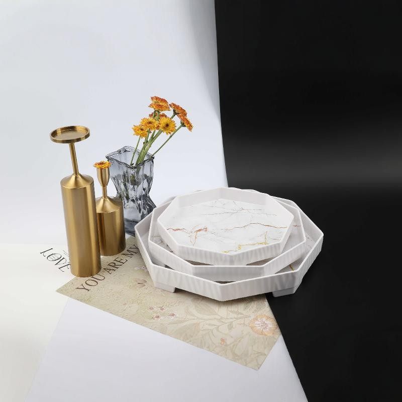 欧式长方形托盘家用客厅茶几茶盘放杯子水杯水壶置物盘餐具收纳盘详情12