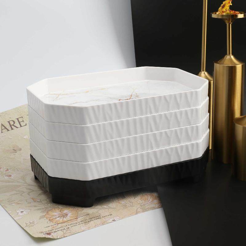 欧式长方形托盘家用客厅茶几茶盘放杯子水杯水壶置物盘餐具收纳盘详情4