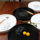 Tray round water cup melamine simple home living room disc plastic plate hotel tea cup storage tray light ຟຸ່ມເຟືອຍ