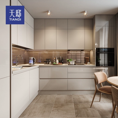 Tiandi Home Mabrishing Jinan Общая настройка шкафа нордической легкой роскошной каменной доски кухонные шкафы кухонные шкафы на заказ настройку целого дома