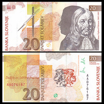 (Europe)New UNC Slovenian 20 Tra Banknote Foreign Coins 1992 P-12