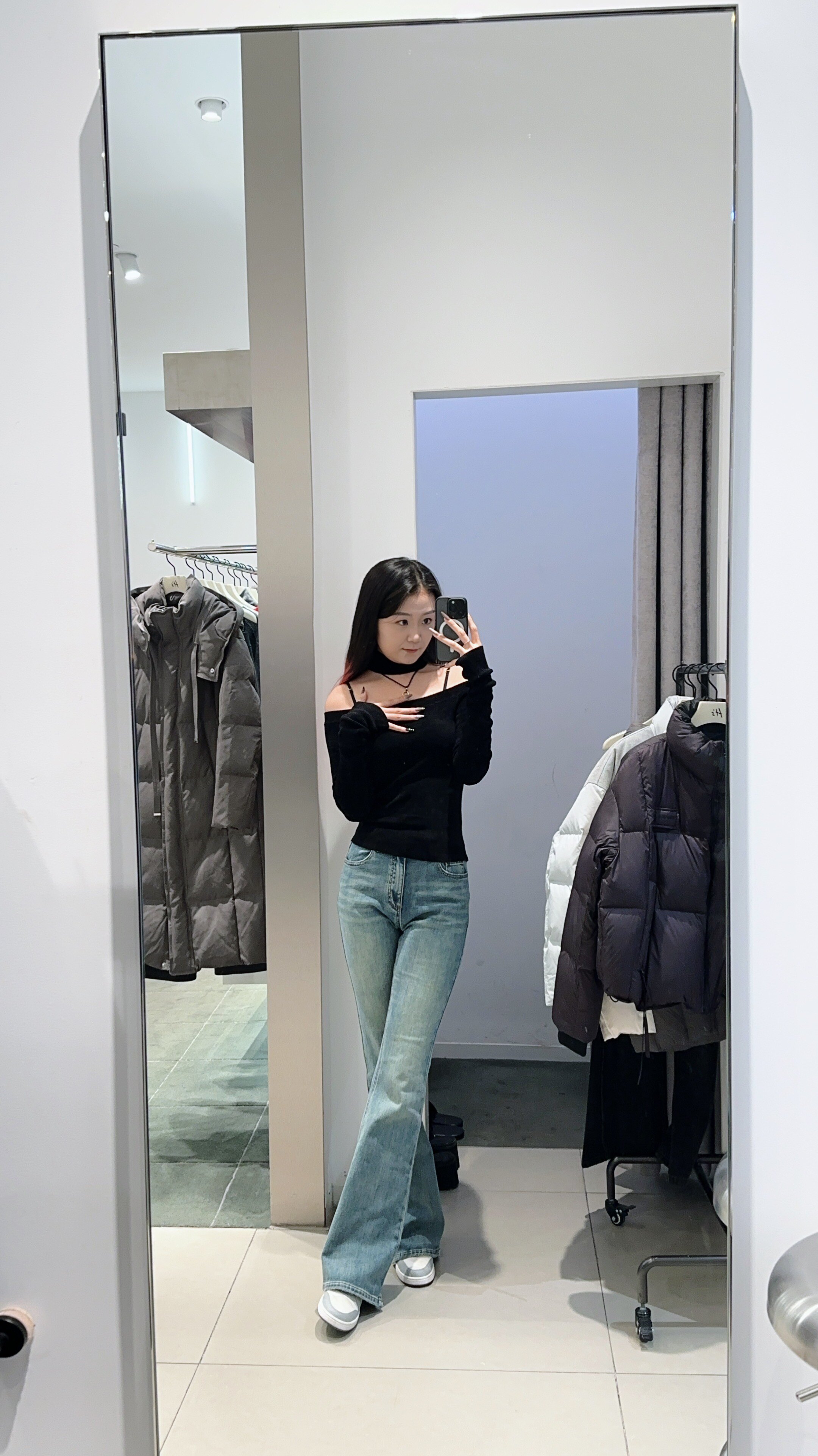 ABWLR秋冬复古微喇牛仔裤:高腰马蹄的显腿长神裤