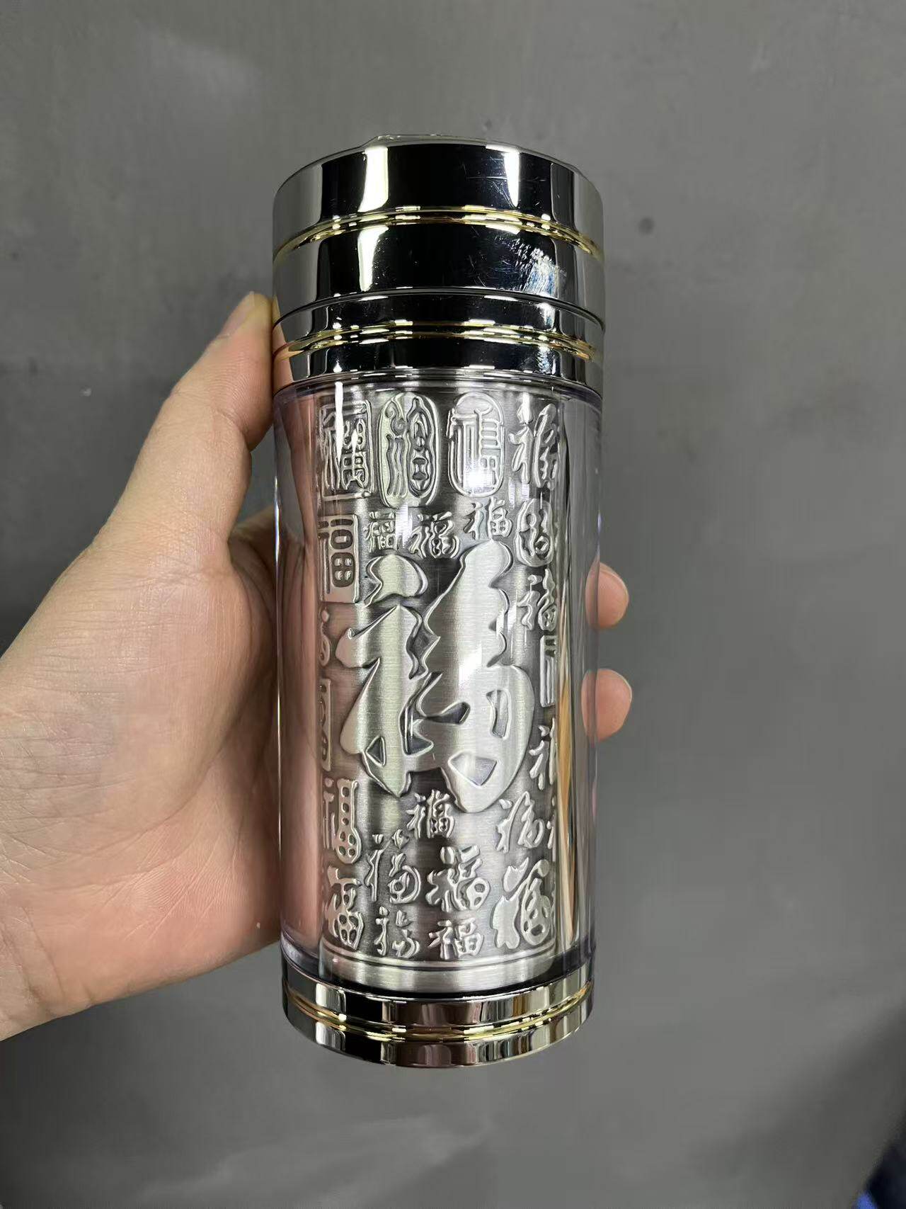 銀盃子999純銀雲南雪花銀水杯純銀內膽保溫杯足銀茶杯熟銀食用級