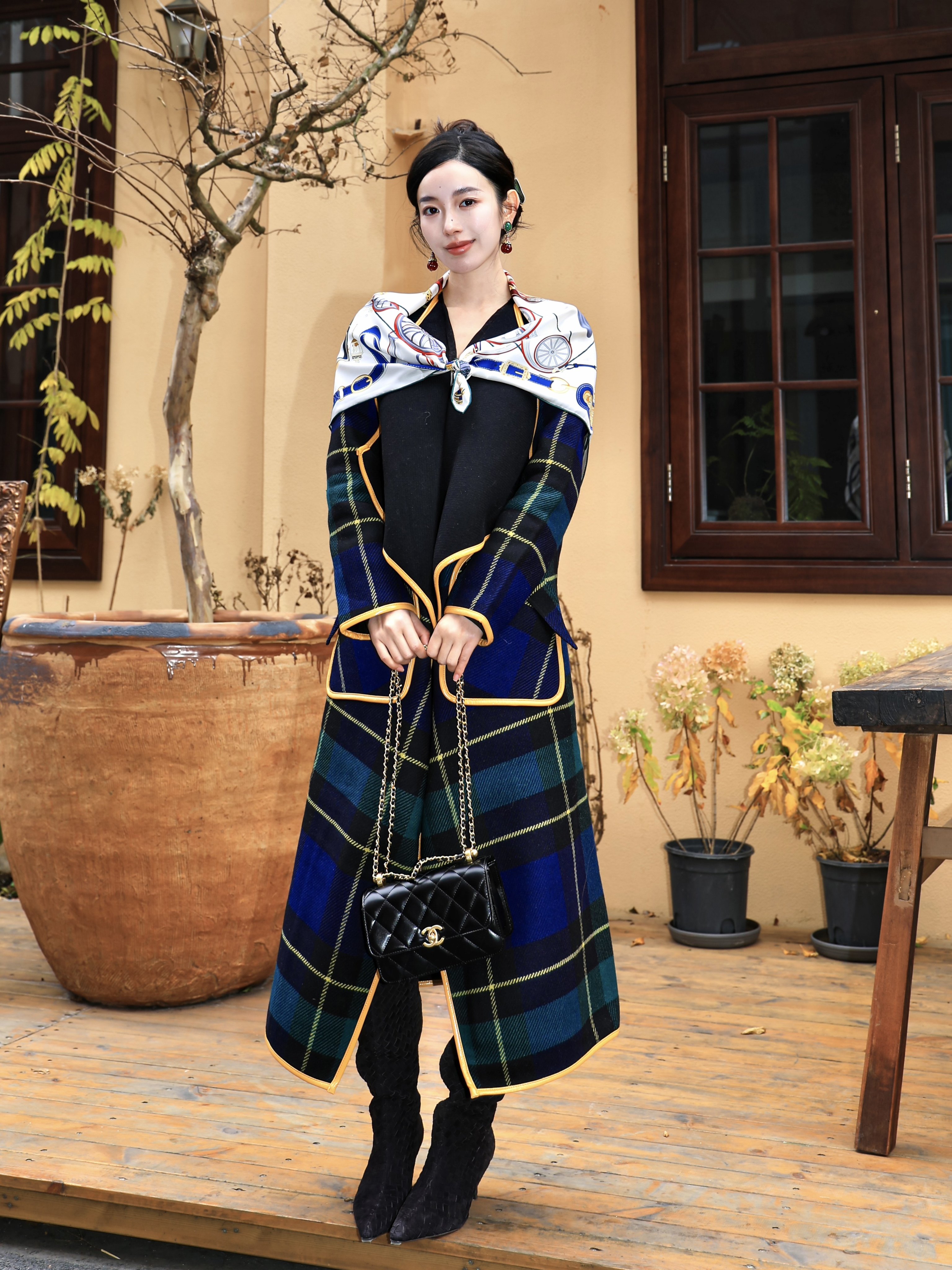 Le' Murmure冬季时尚羊反绒长筒靴堆堆设计慵懒随性 高跟拉长腿部比例