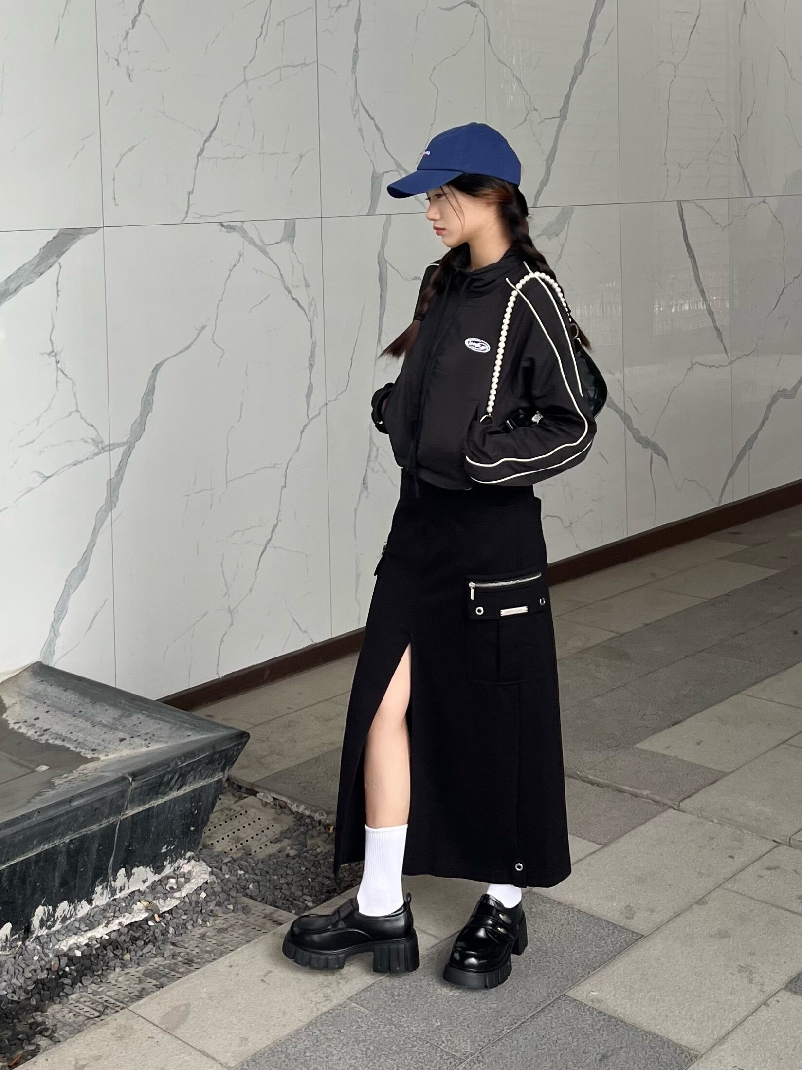 TATA他她钢琴家黑色乐福鞋 厚底增高设计拉长比例 小皮鞋质感百搭高级 JK制服绝配