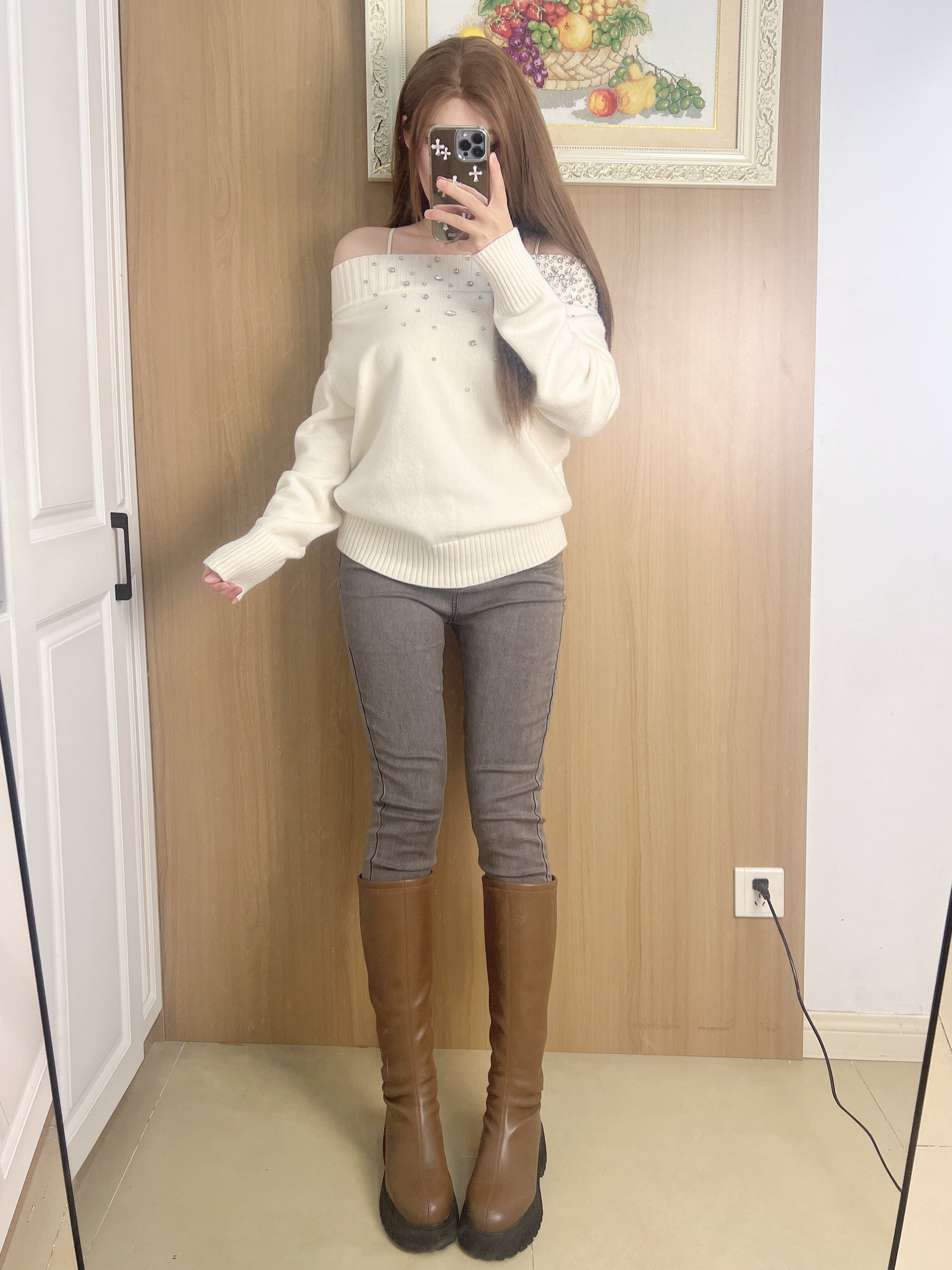 YoungGirlDay欧美风高腰牛仔裤,提臀设计一秒打造蜜桃臀紧身显瘦剪裁