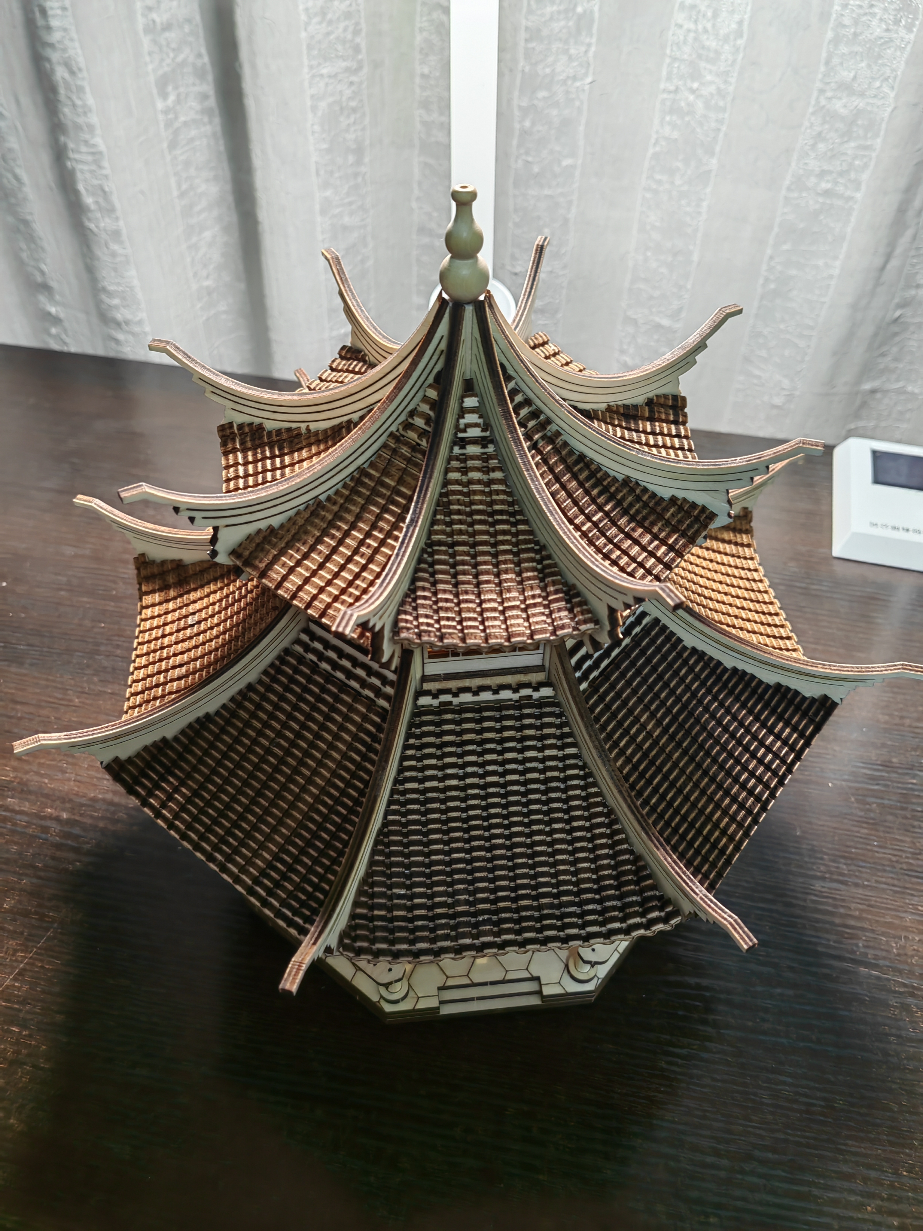 中国古建筑拼装模型手工八角亭摆件音乐盒八音盒中国风榫卯结构