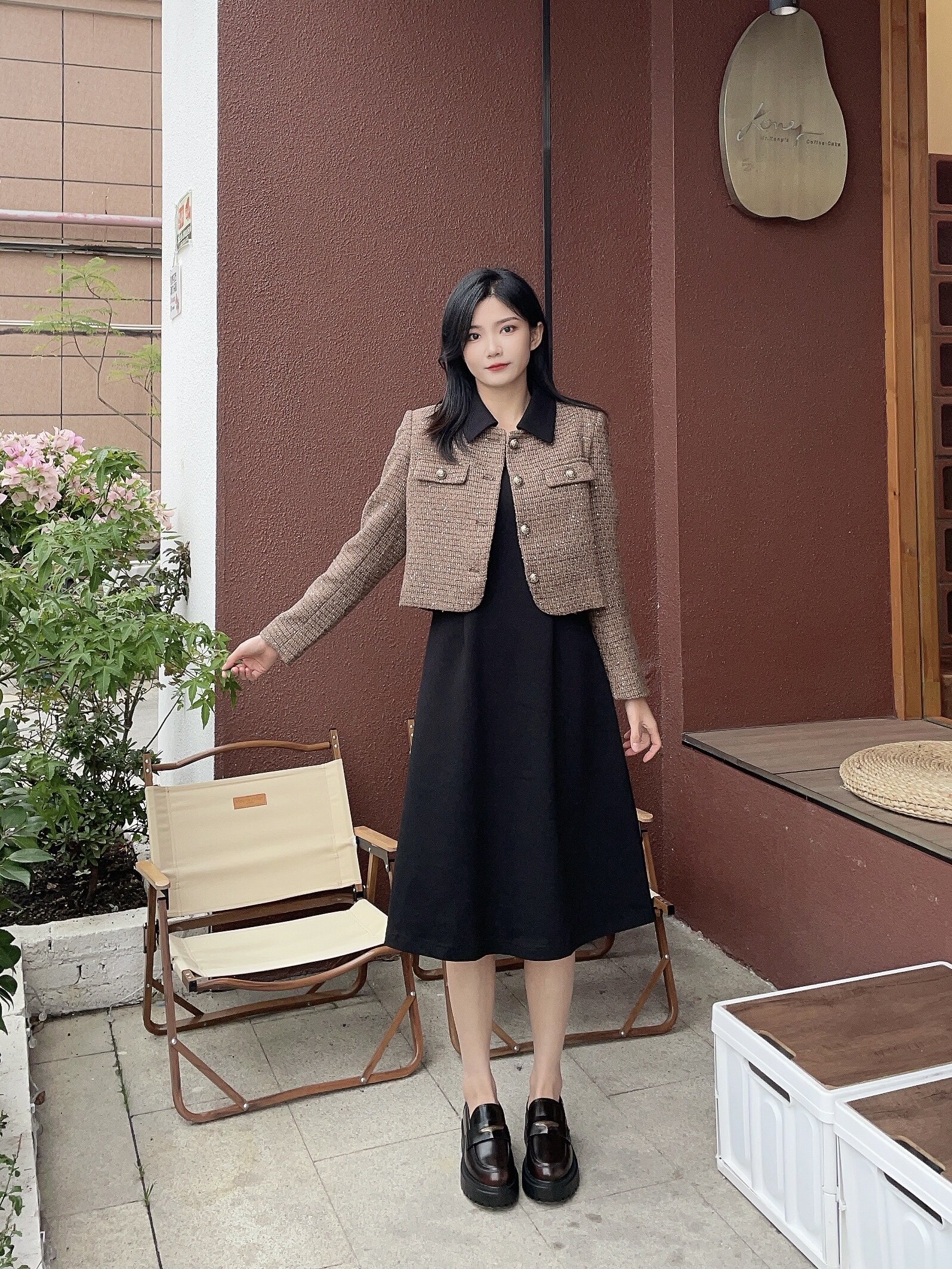 田曦薇同款百丽海鸥乐福鞋2.0 厚底增高设计拉长比例 真皮材质柔软亲肤