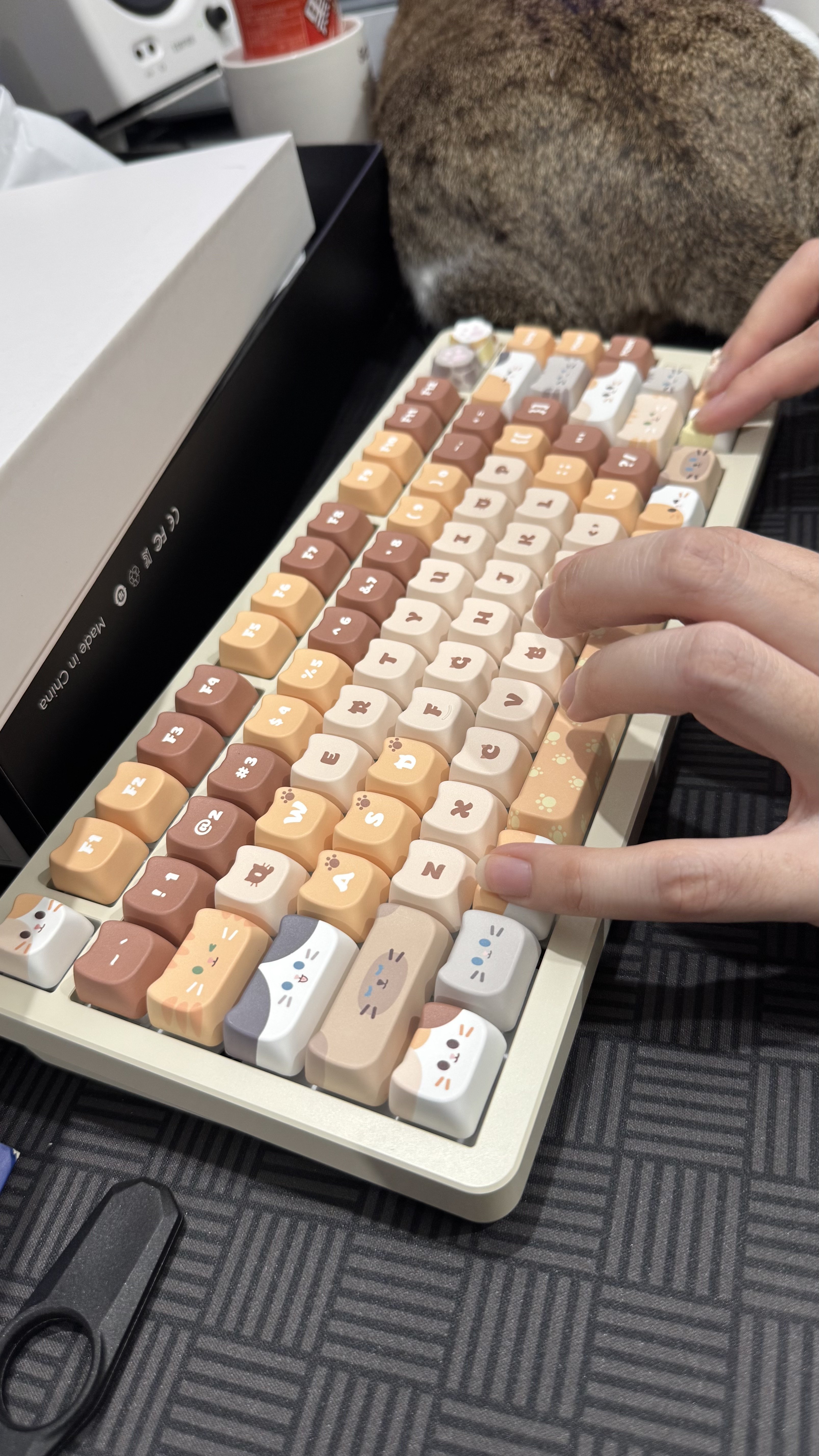 SOULCAT猫猫堆叠键帽MAO高度设计热升华PBT材质Targa98配列键帽