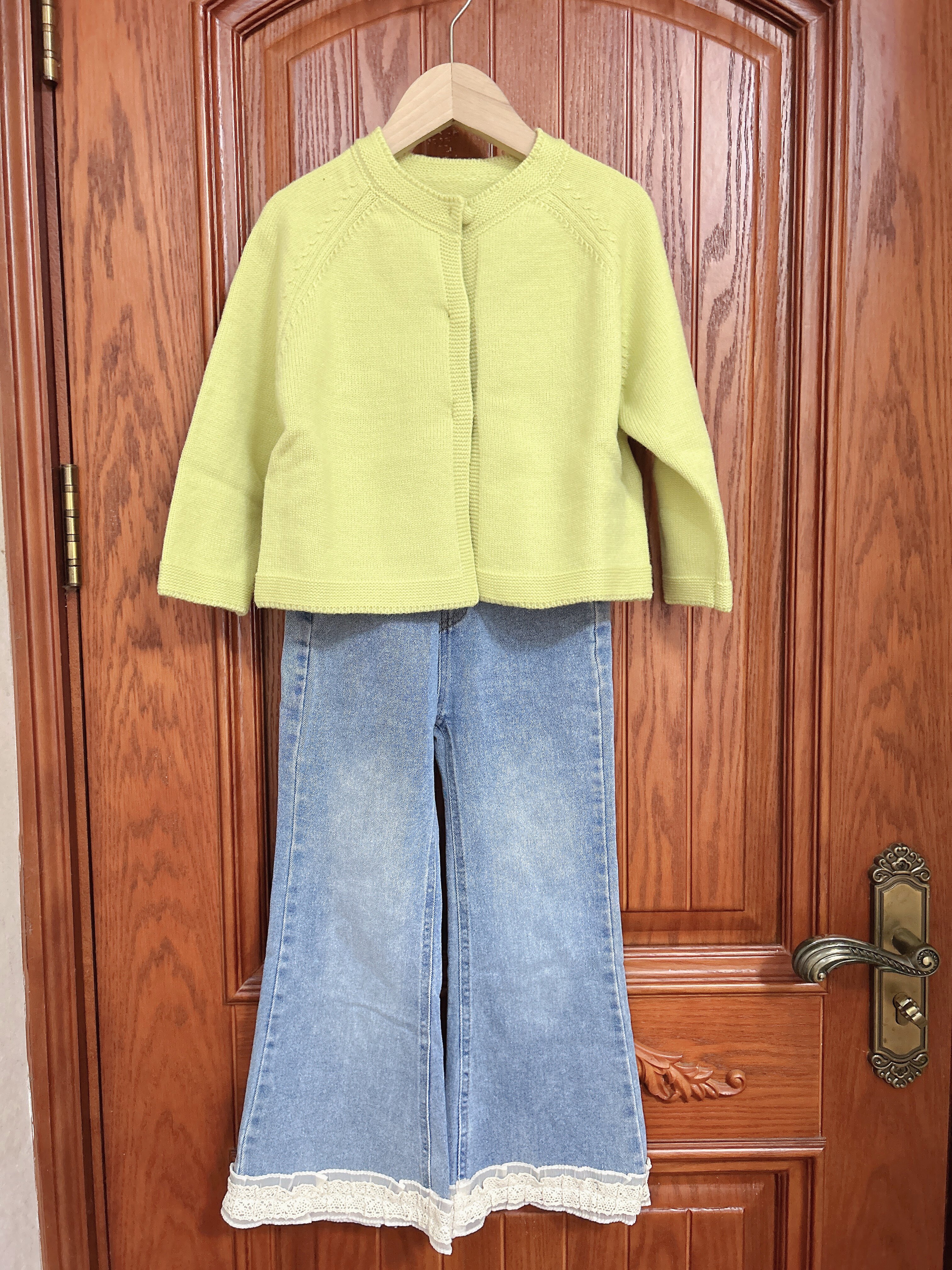 Customer photo for Yellow Knit Cardigan, 90cm