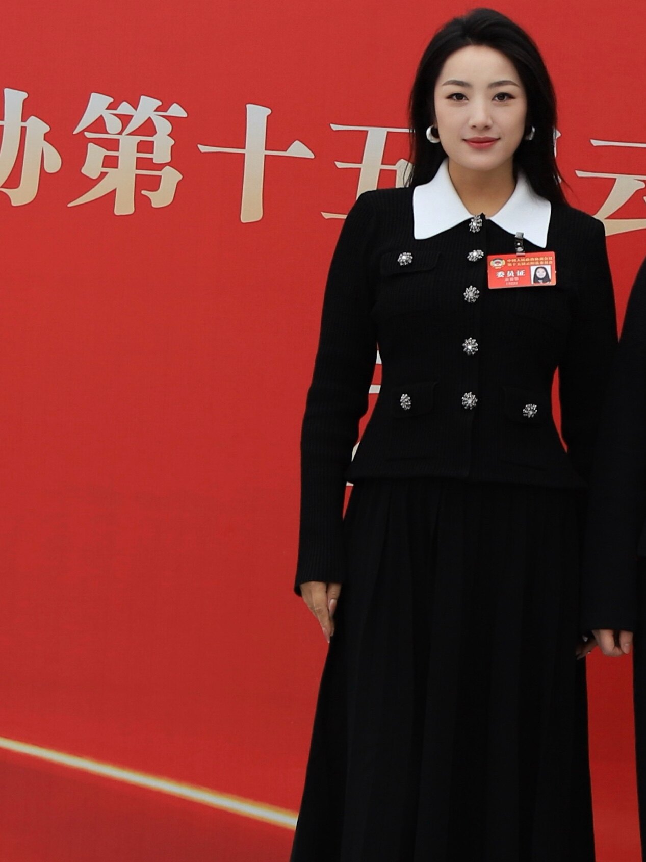 ORG日本伊力特颖宝同款小香风连衣裙 黑色收腰设计显瘦拉长比例