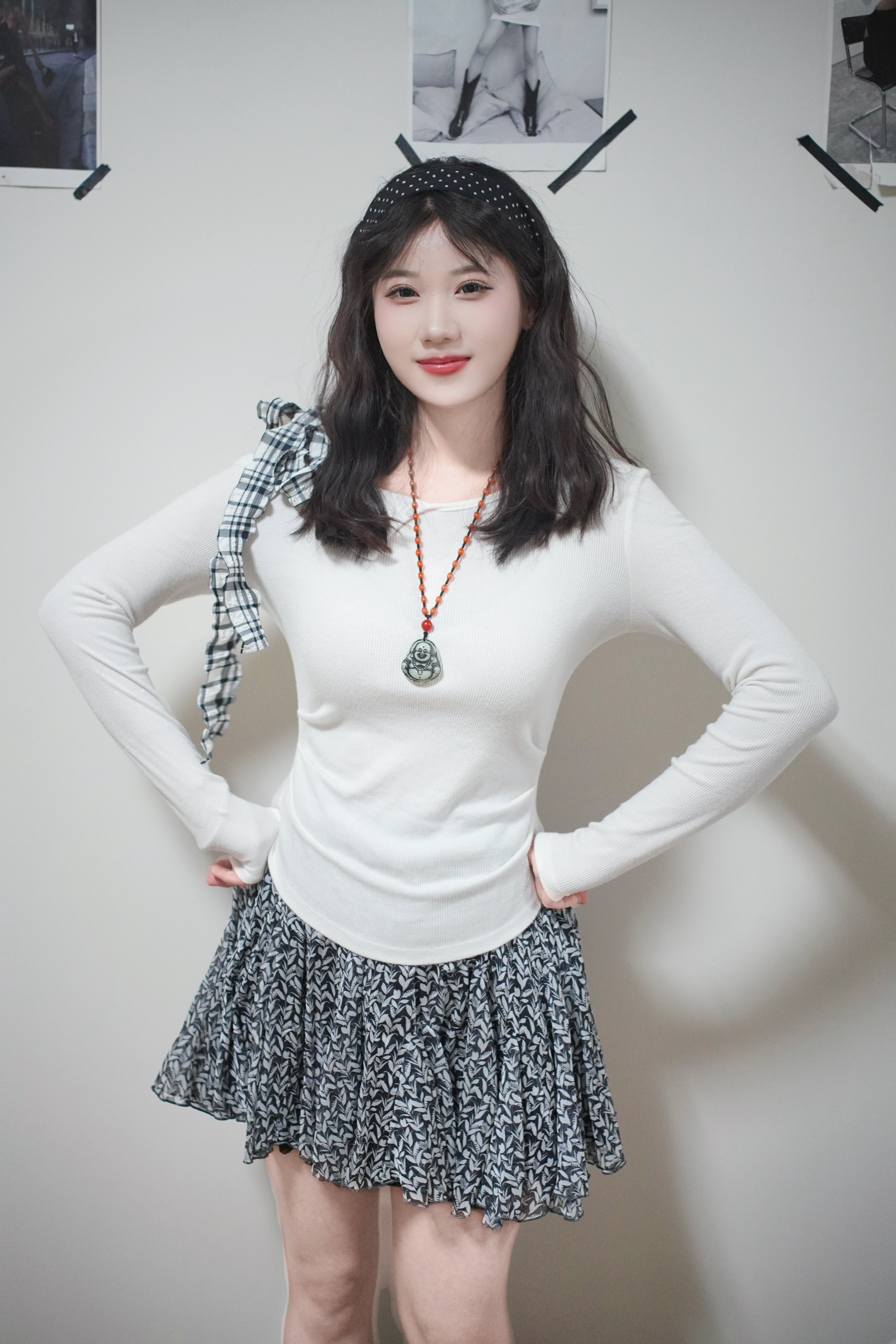 ELLE夏季法式碎花伞裙A字版型遮肉显瘦 碎花图案清新浪漫小众设计别致不撞款