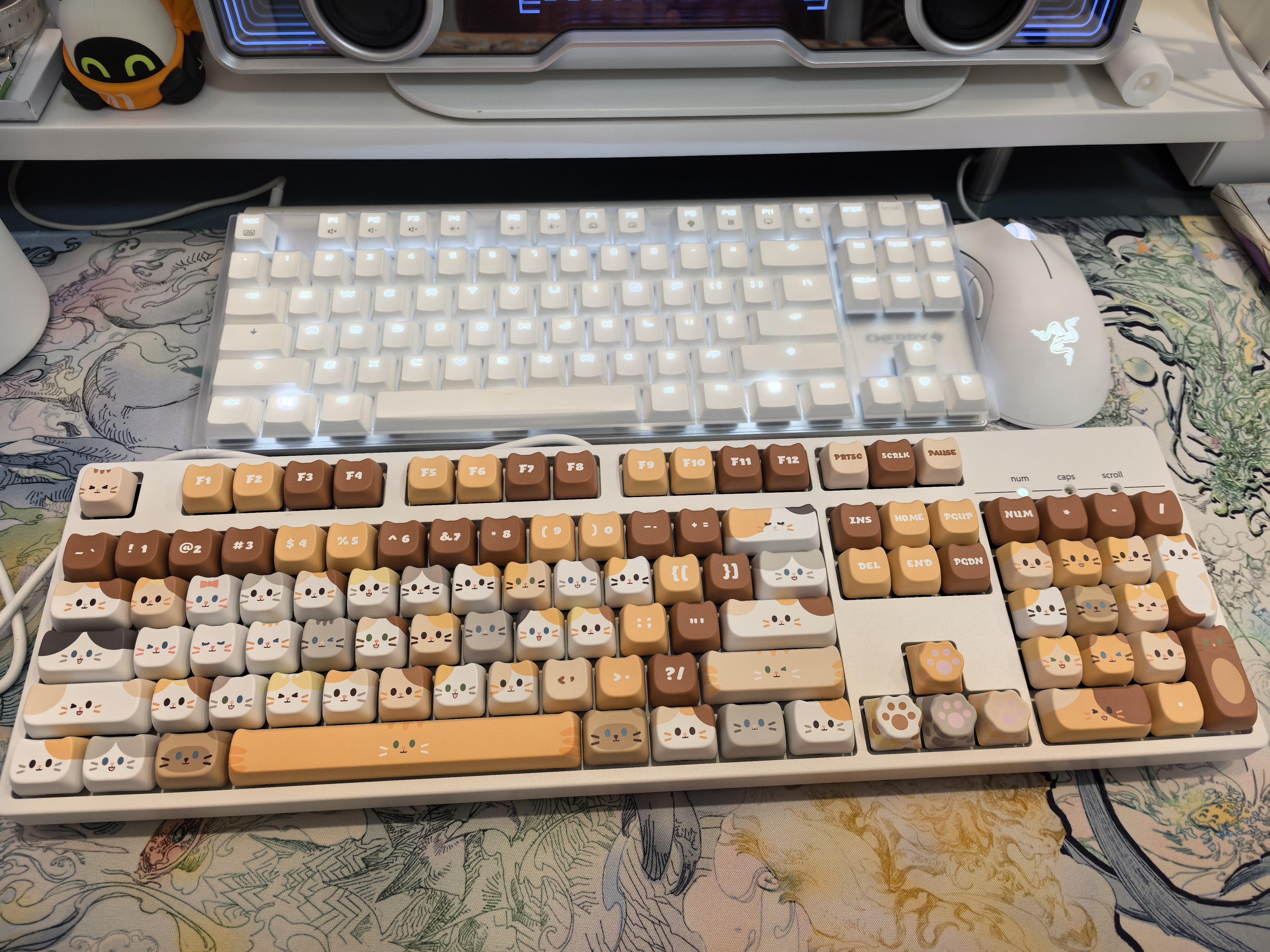 SOULCAT猫猫堆叠键帽MAO高度设计热升华PBT材质Targa98配列键帽