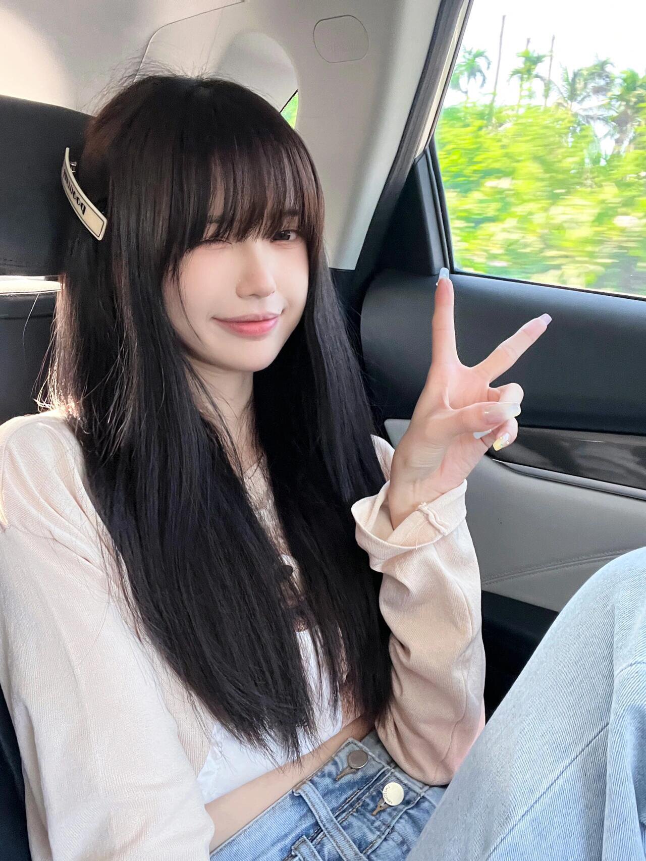 真我黑长直漫画齐刘海假发套 全真发整顶设计 自然隐形无痕贴合 长发飘逸顺滑