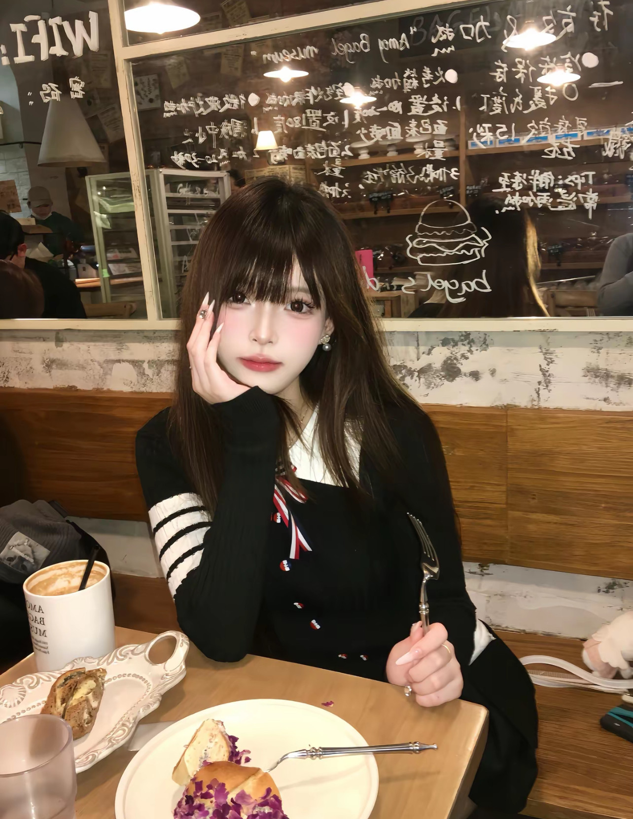 RR studio韩系甜妹polo领针织衫 蝴蝶结设计可爱减龄 短裙