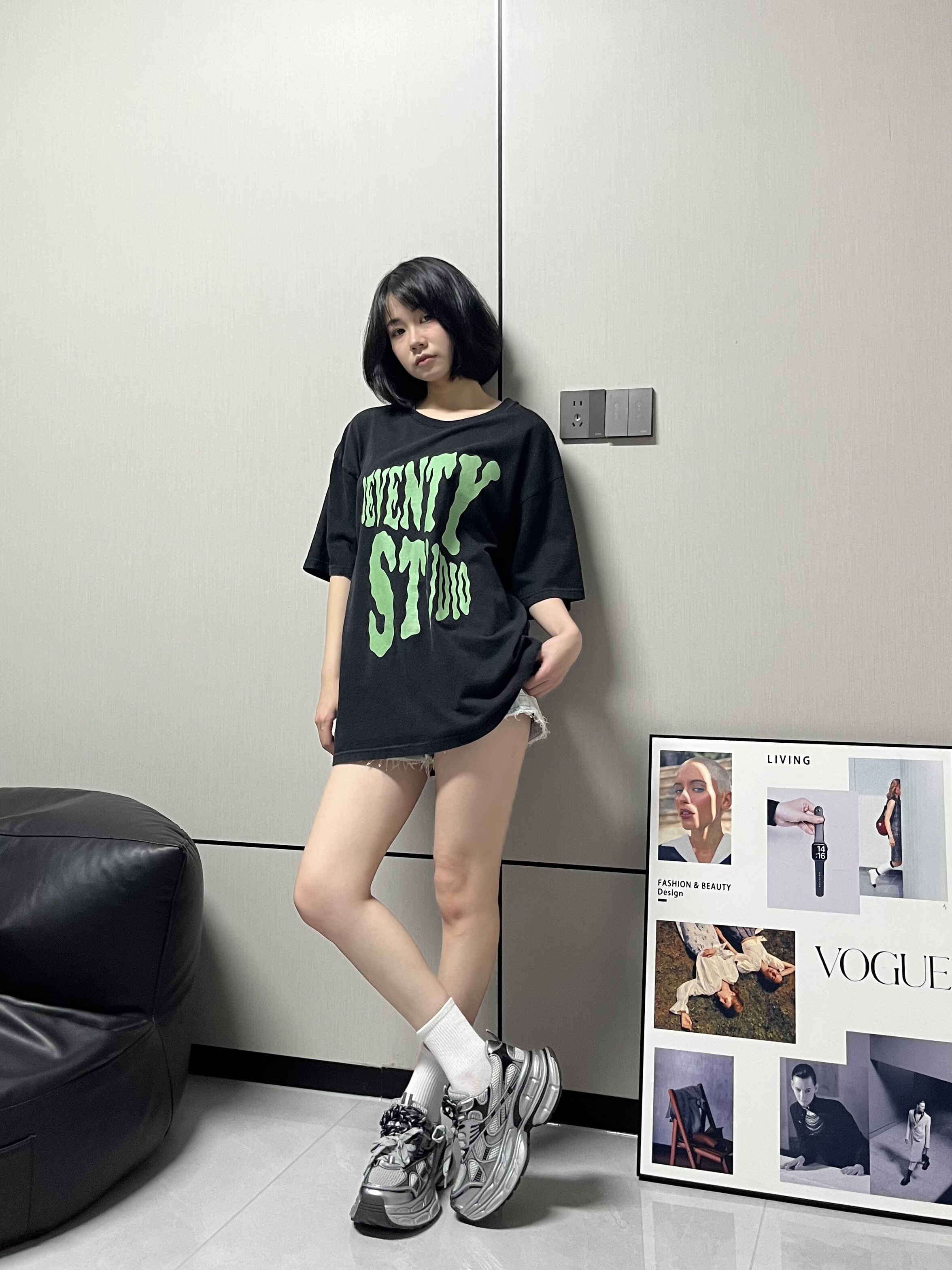 迪丽热巴同款骆驼银月老爹鞋 厚底增高拉长比例 银色系未来感十足