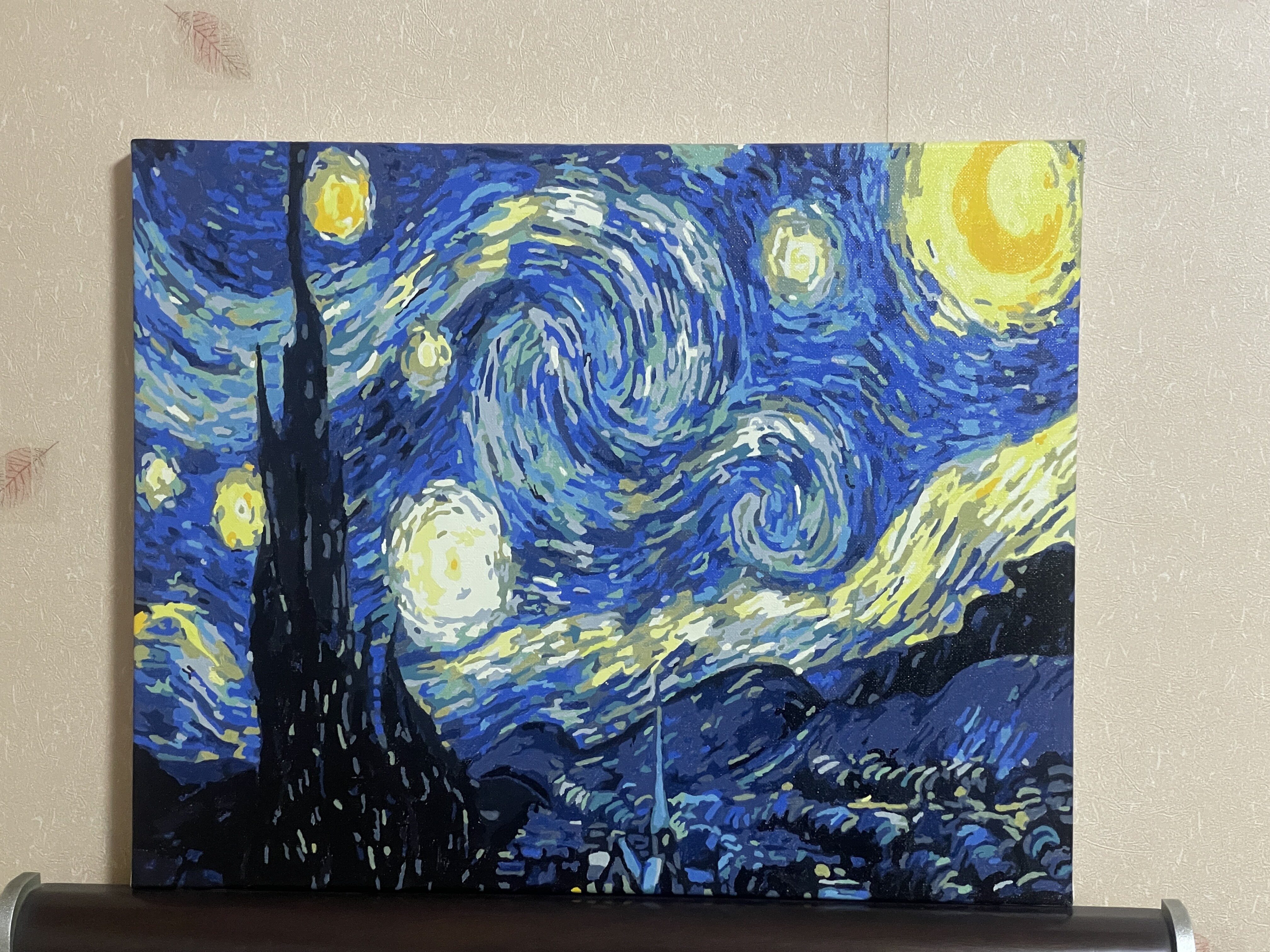 梵高星空莫奈风景数字油画填色DIY 手绘世界名画丙烯颜料套装-Taobao-Tmall