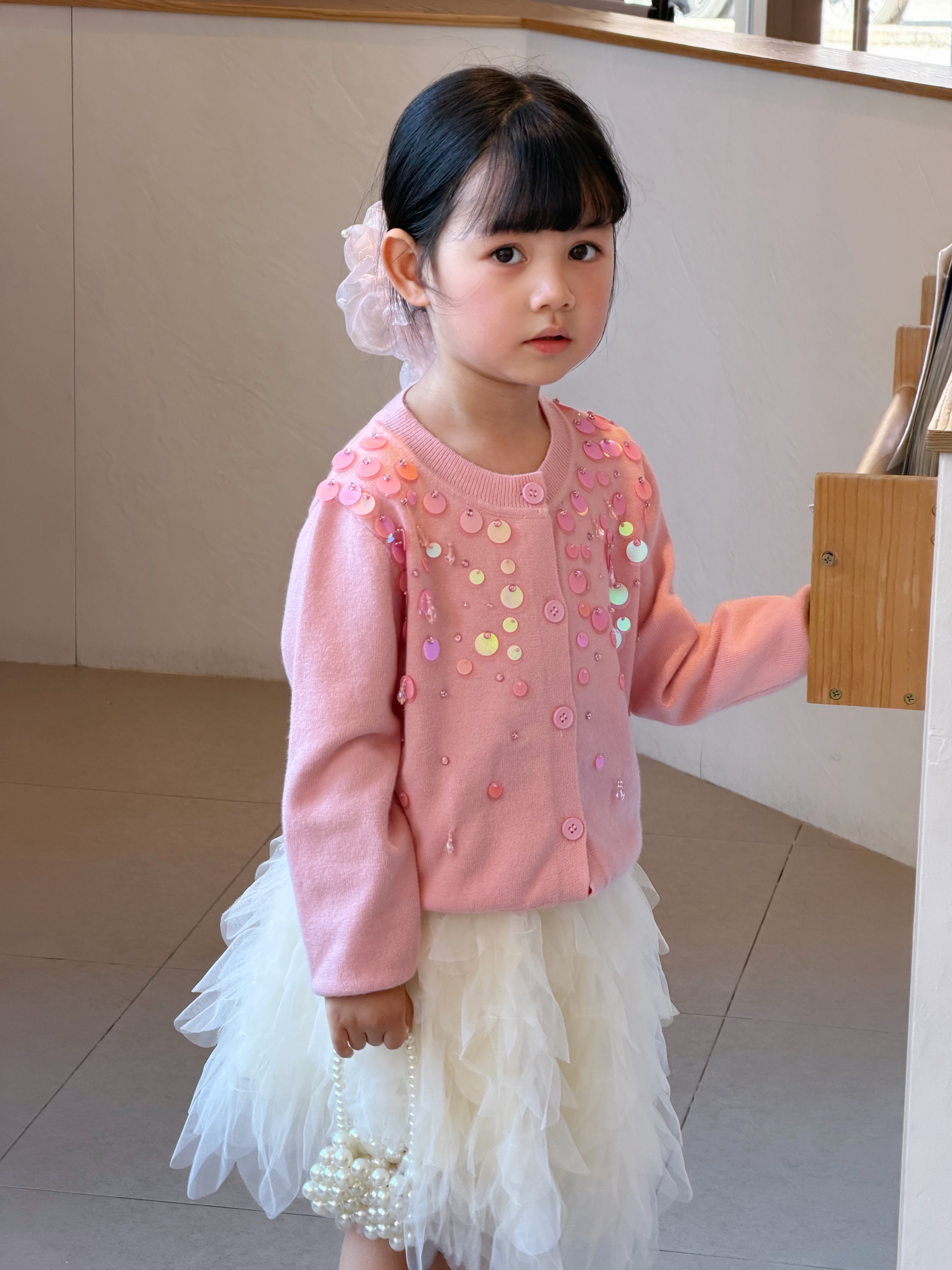 Customer photo for Pink Cardigan, 110cm