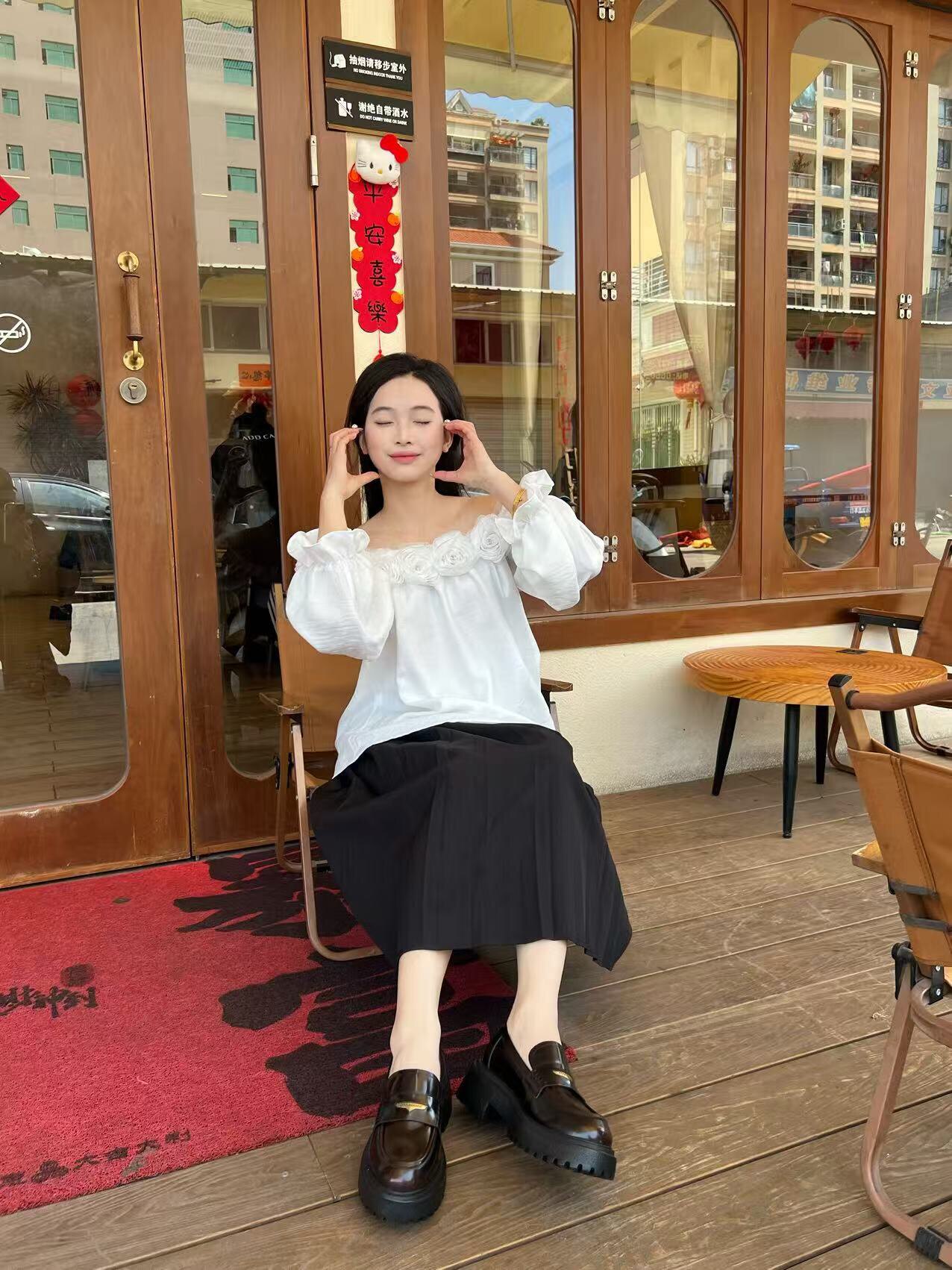 田曦薇同款百丽海鸥乐福鞋2.0 厚底增高设计拉长比例 真皮材质柔软亲肤