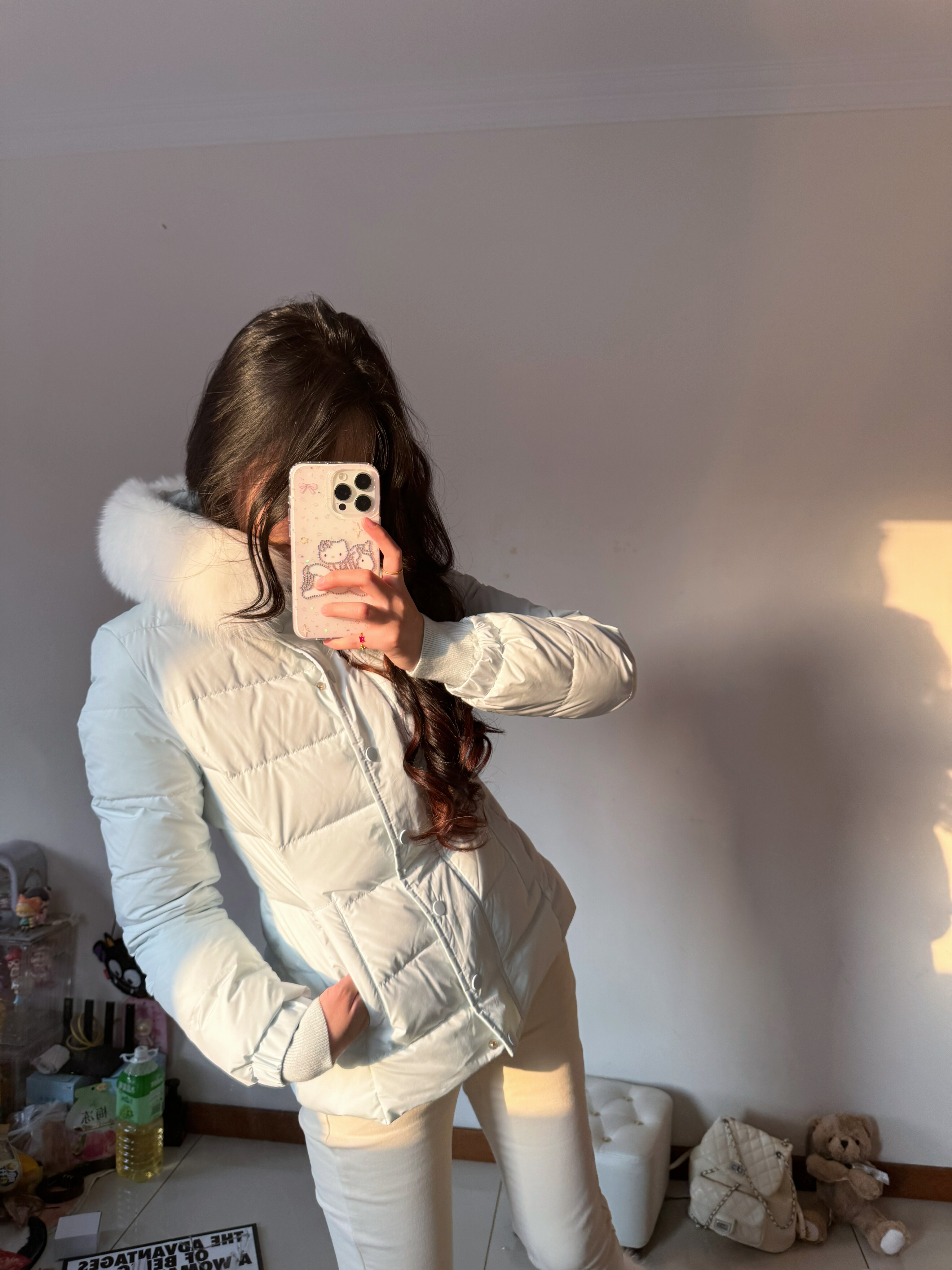 RUOYU若语半永久韩女裤 加绒修身设计保暖不臃肿 高腰小脚裤型拉长比例