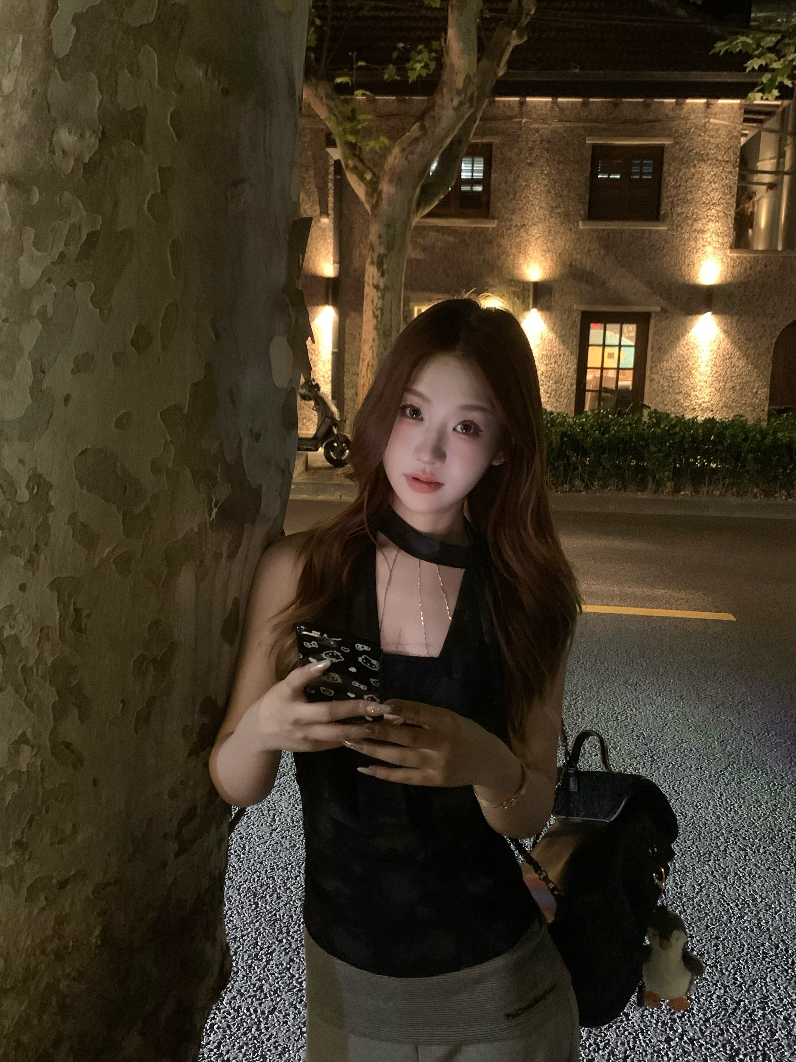 VIAPITTI夏季爆款链条荡领挂脖背心 收腰修身显瘦百搭 辣妹风与设计感并存