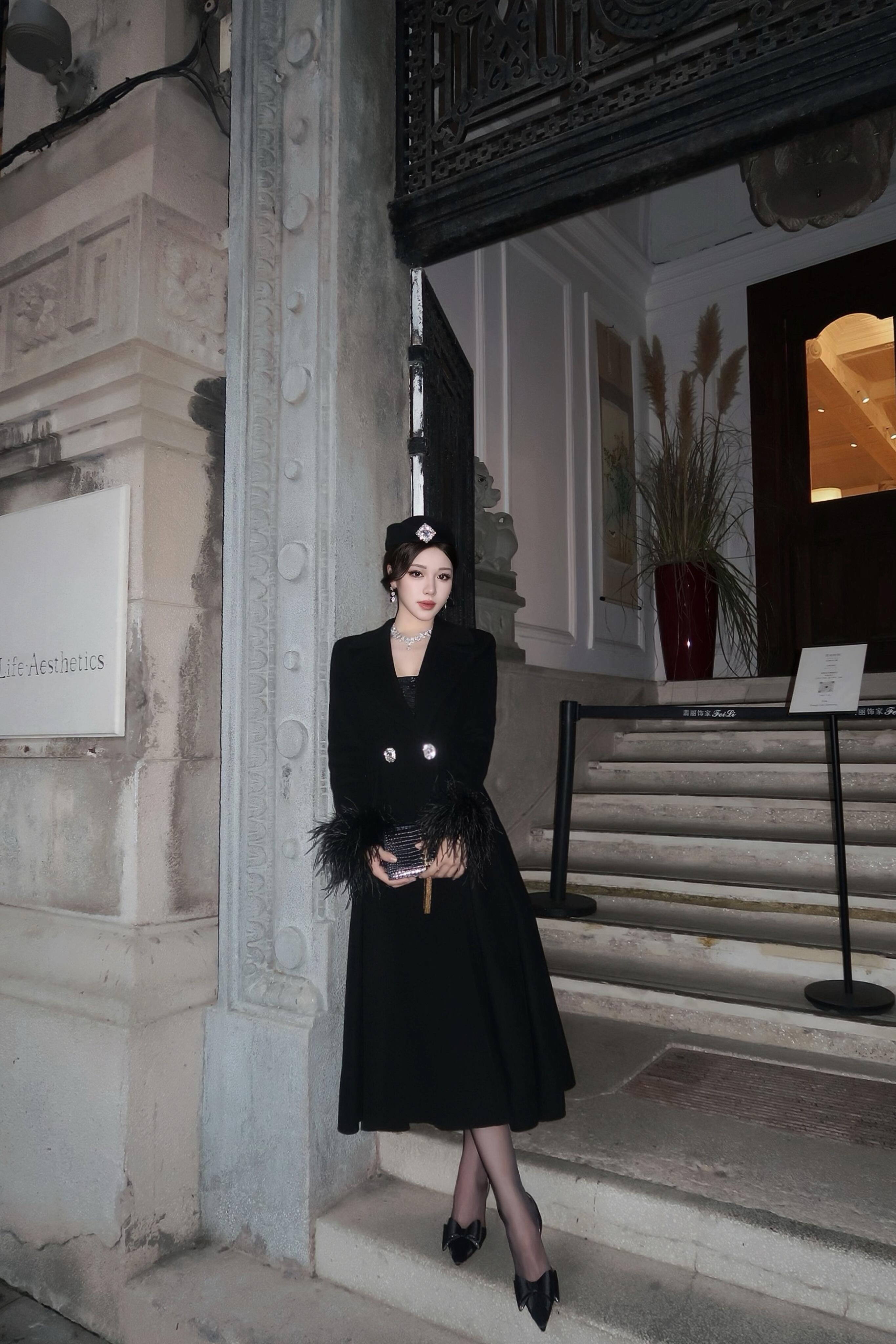 徐如蓝同款Maison Wester冬季千金风大衣，毛呢双面呢H型廓形不挑身材