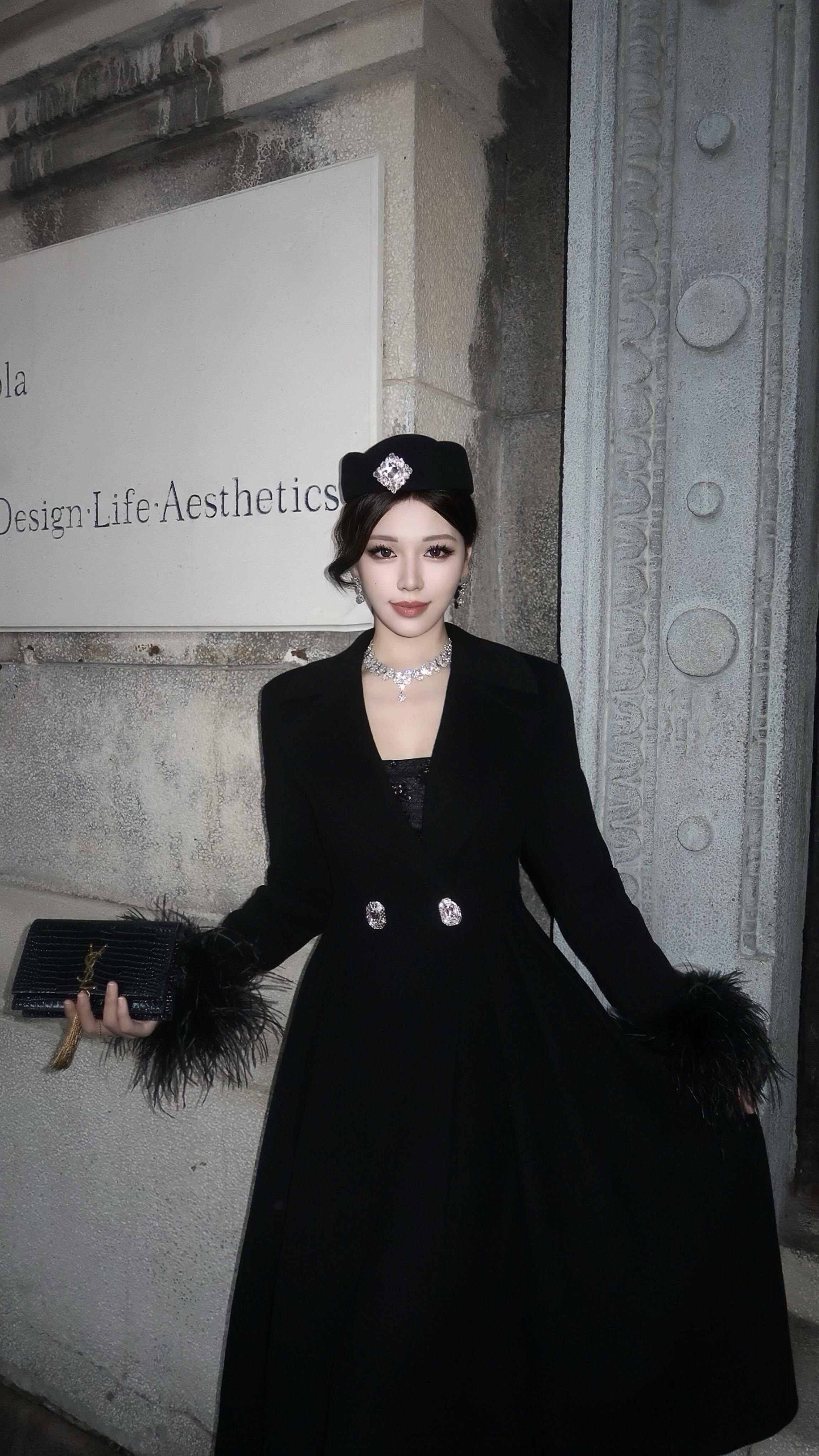 徐如蓝同款Maison Wester冬季千金风大衣，毛呢双面呢H型廓形不挑身材