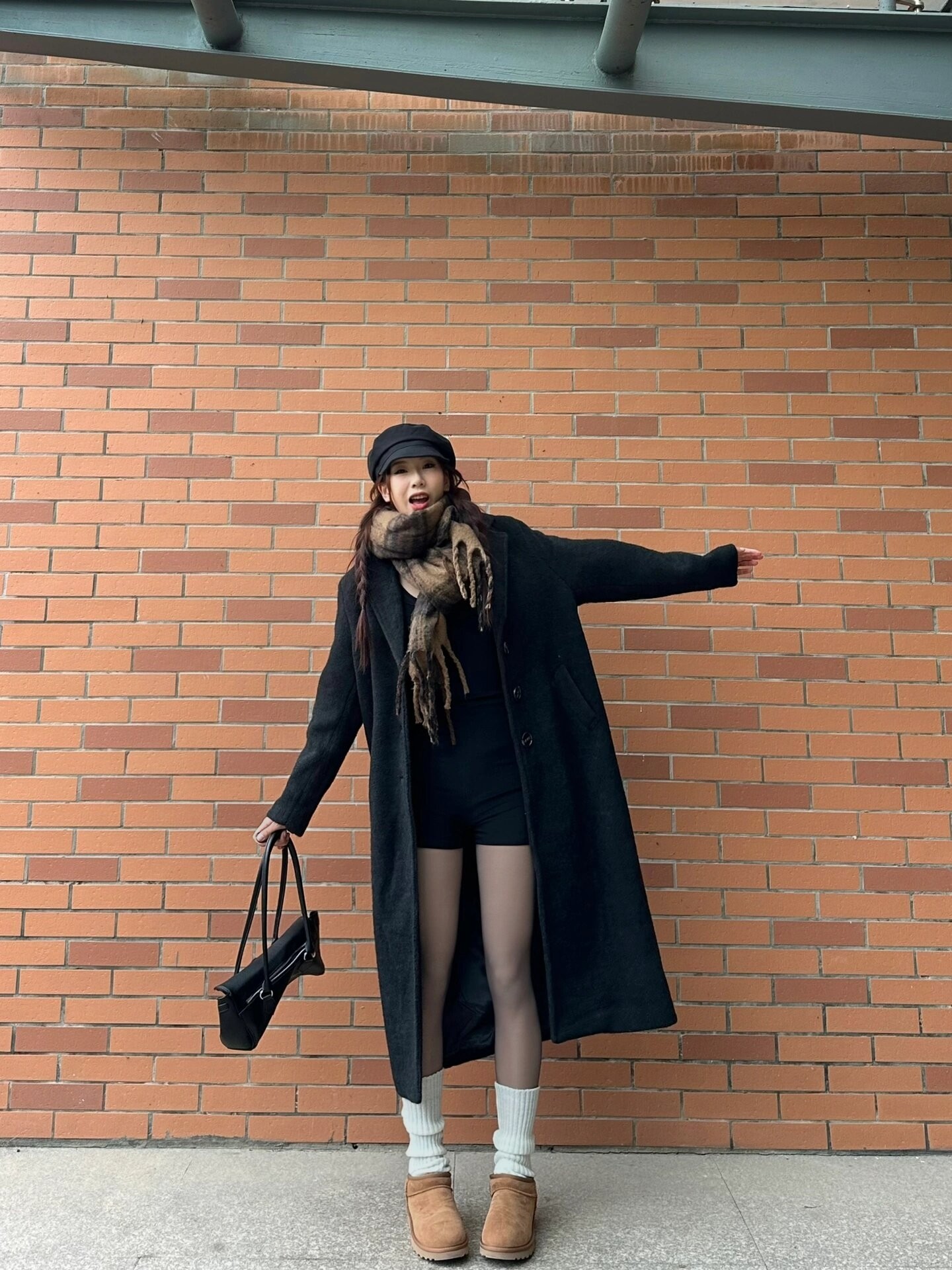 小野和子冬季黑丝光腿神器 加绒双层设计保暖不臃肿 替换装方便实用