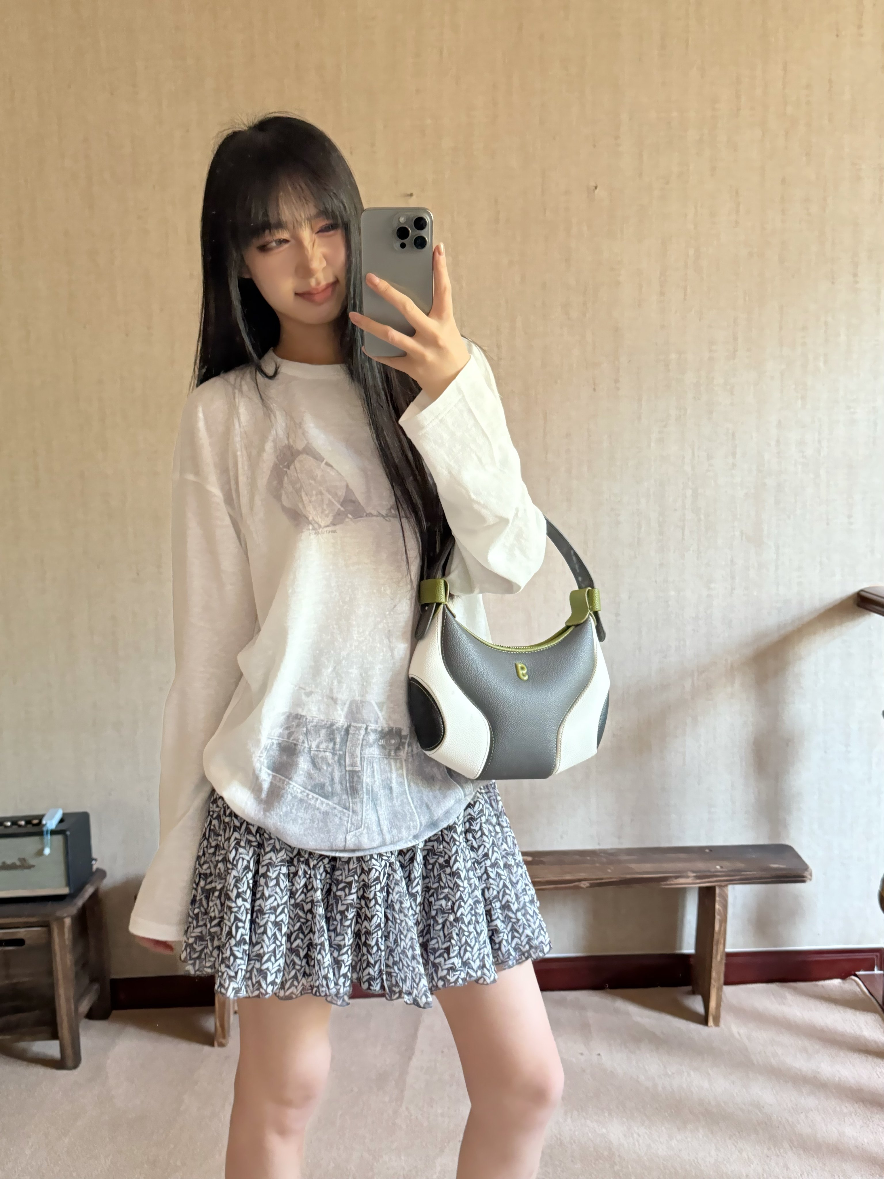 ELLE夏季法式碎花伞裙A字版型遮肉显瘦 碎花图案清新浪漫小众设计别致不撞款