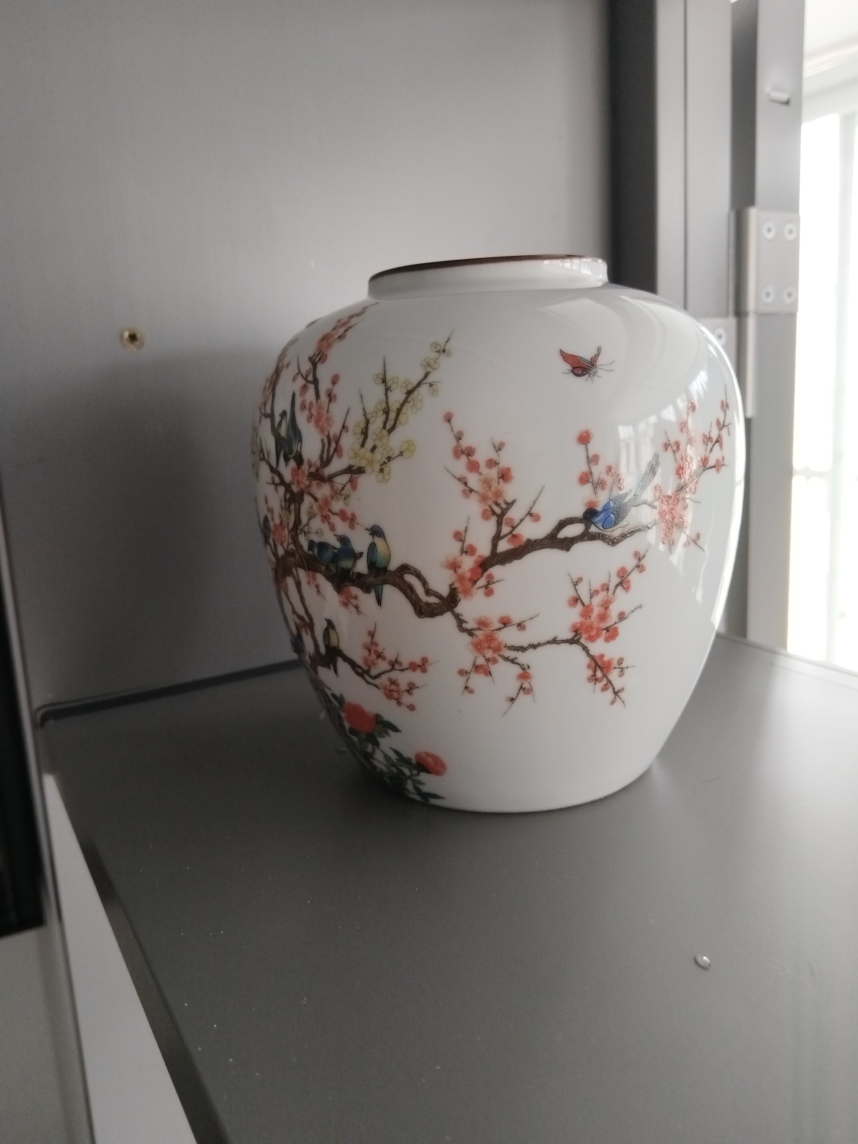 光绪款粉彩十二报喜喜鹊图陶瓷坛罐花瓶仿古瓷摆件古玩艺术品-淘宝