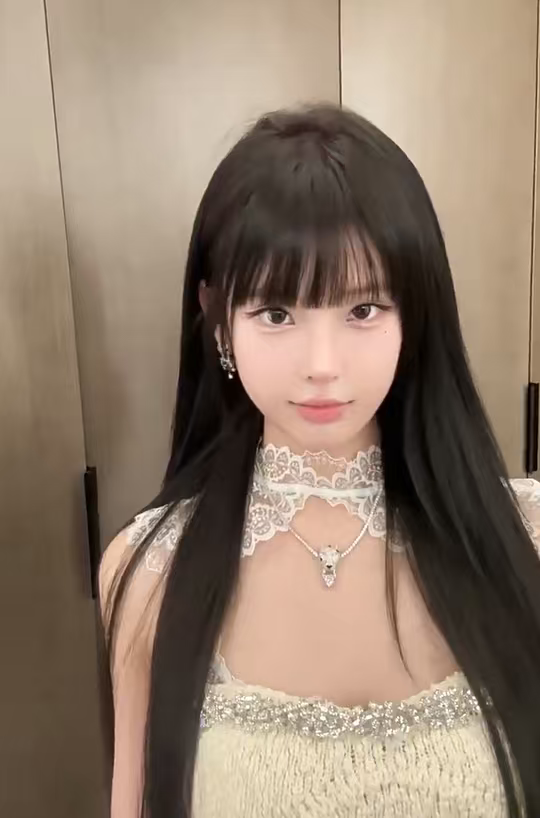 真我黑长直漫画齐刘海假发套 全真发整顶设计 自然隐形无痕贴合 长发飘逸顺滑