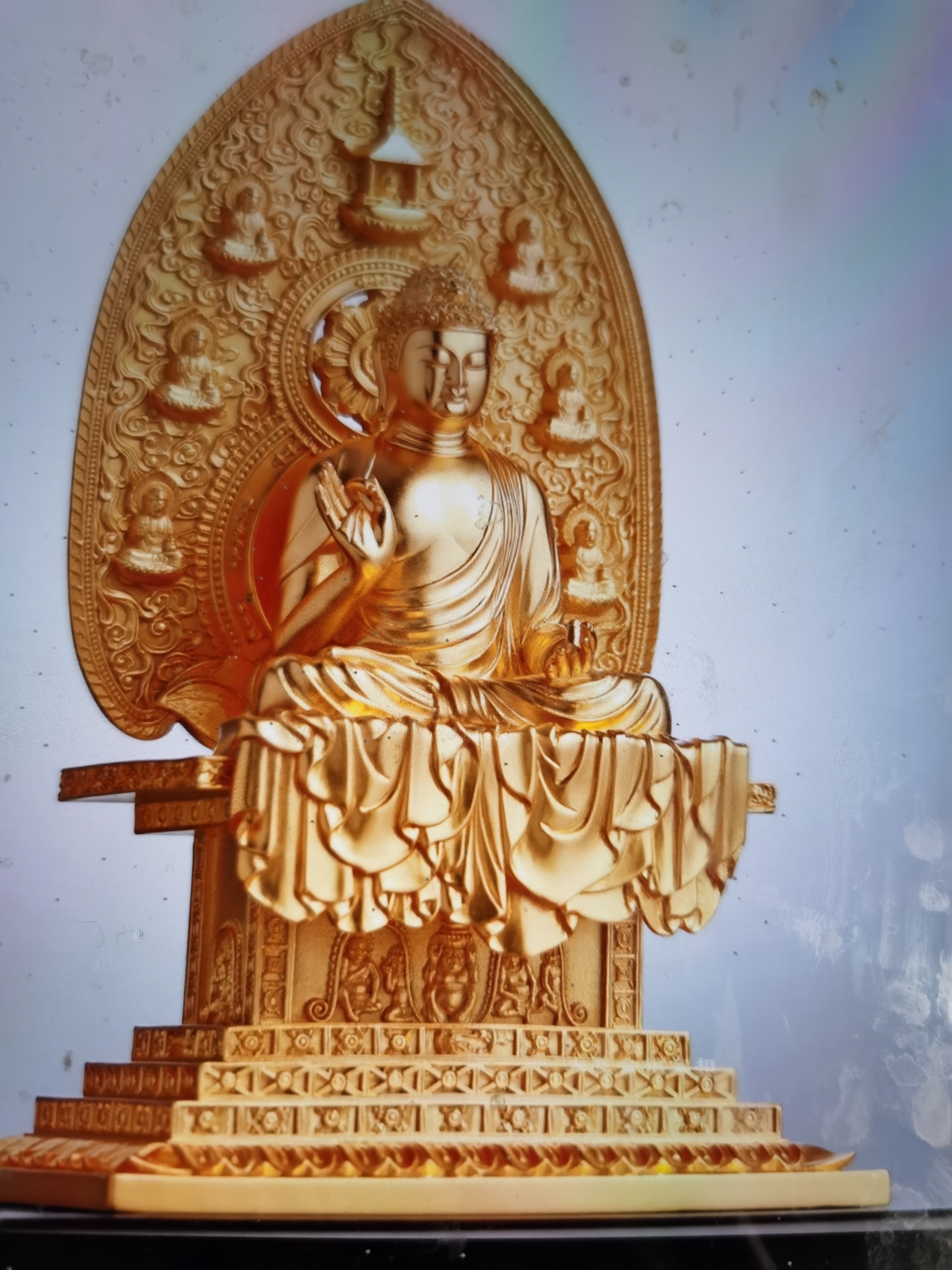 極上珍品 水晶手彫 鍍金 藥師佛 供養仏像 密宗 仏教 置物 稀少 館蔵珍品 日式纯手工银雕日本东密唐密药师佛佛像保平安纯银999镀金摆件12cm高