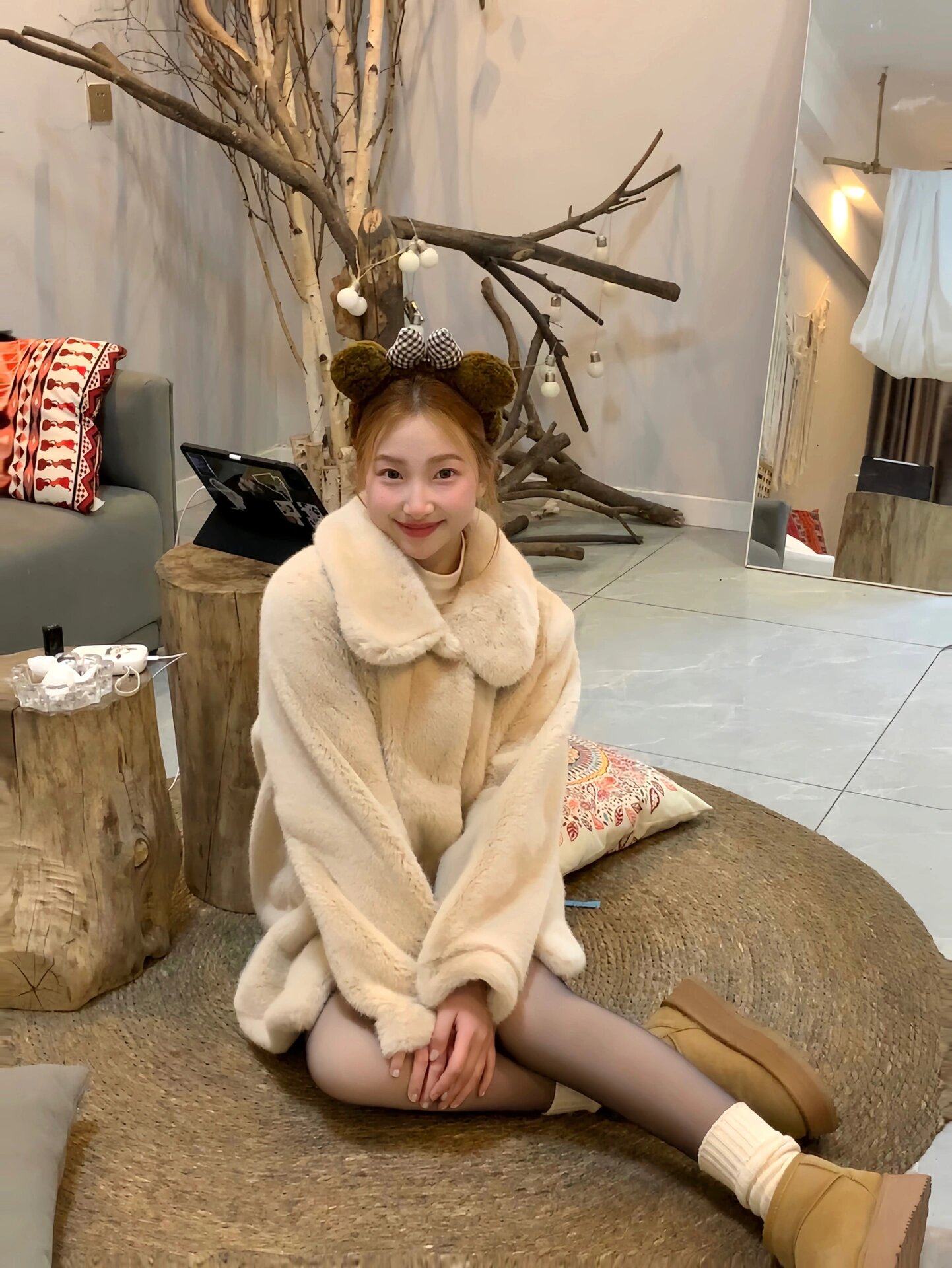 小野和子冬季黑丝光腿神器 加绒双层设计保暖不臃肿 替换装方便实用