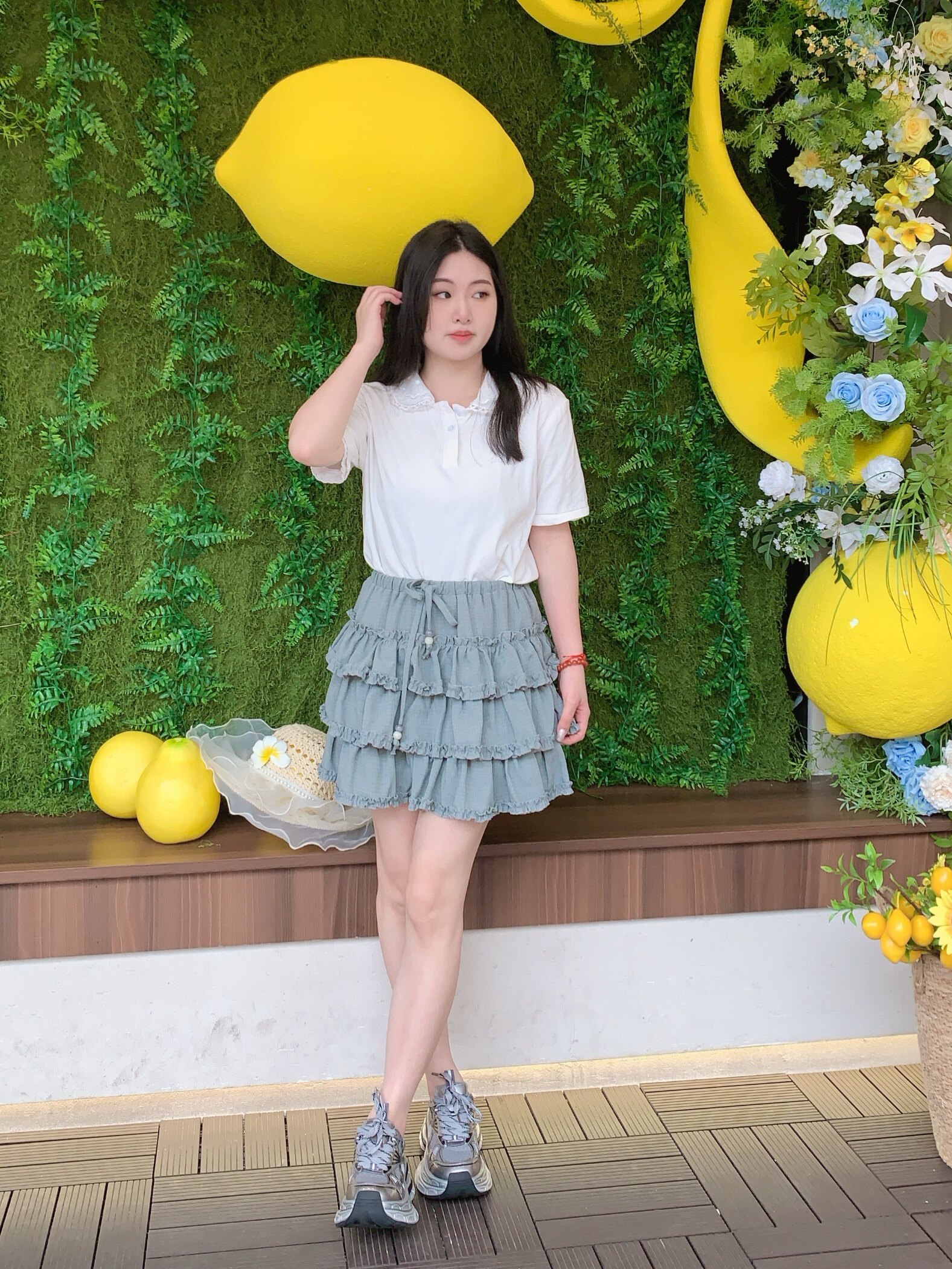 迪丽热巴同款骆驼银月老爹鞋 厚底增高拉长比例 银色系未来感十足