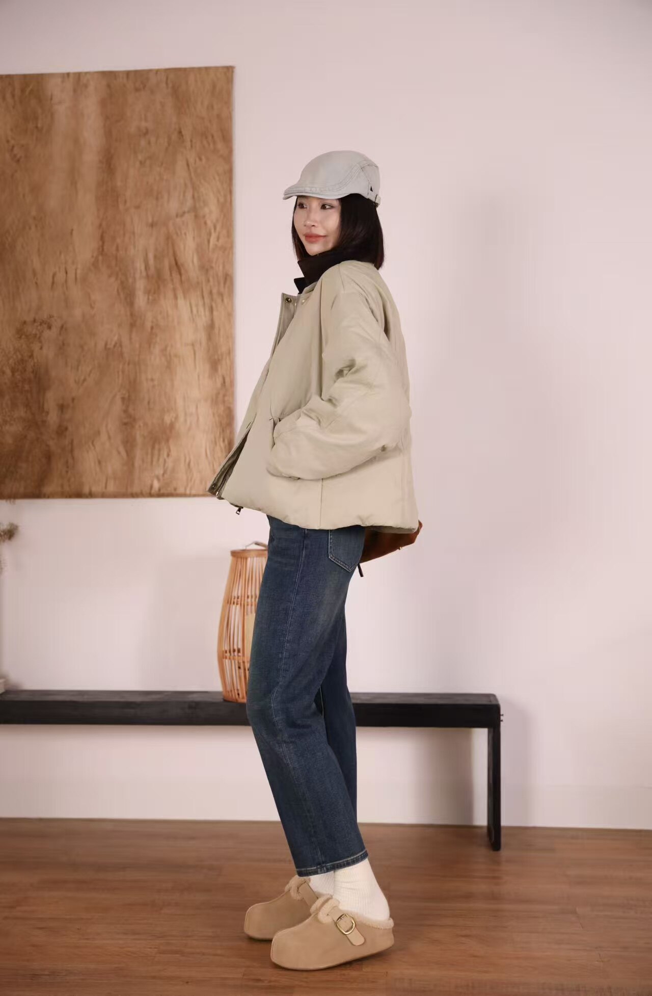 周雨彤同款百丽2代勃肯鞋 厚底花生吐司设计 软弹舒适如踩面包 包头可外穿休闲时髦