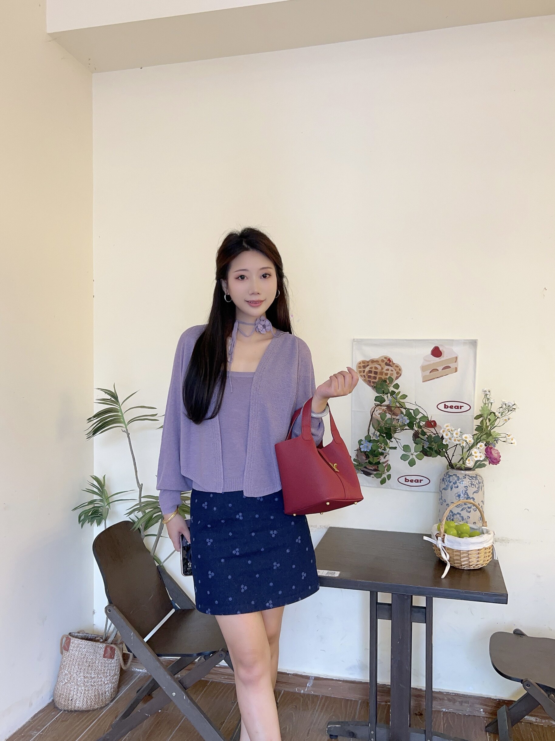 母亲节礼物优选！百丽真皮菜篮子妈妈包 红色喜庆大气 手提水桶包型大容量实用