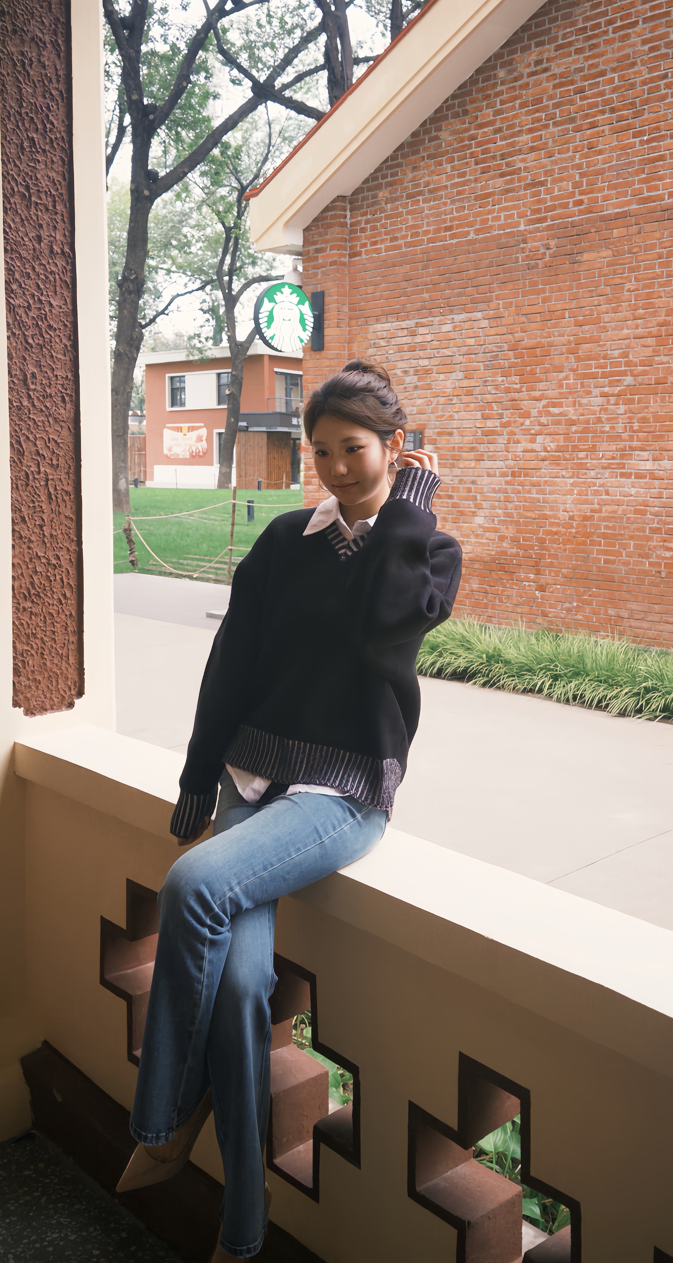 ABWLR秋冬复古微喇牛仔裤:高腰马蹄的显腿长神裤