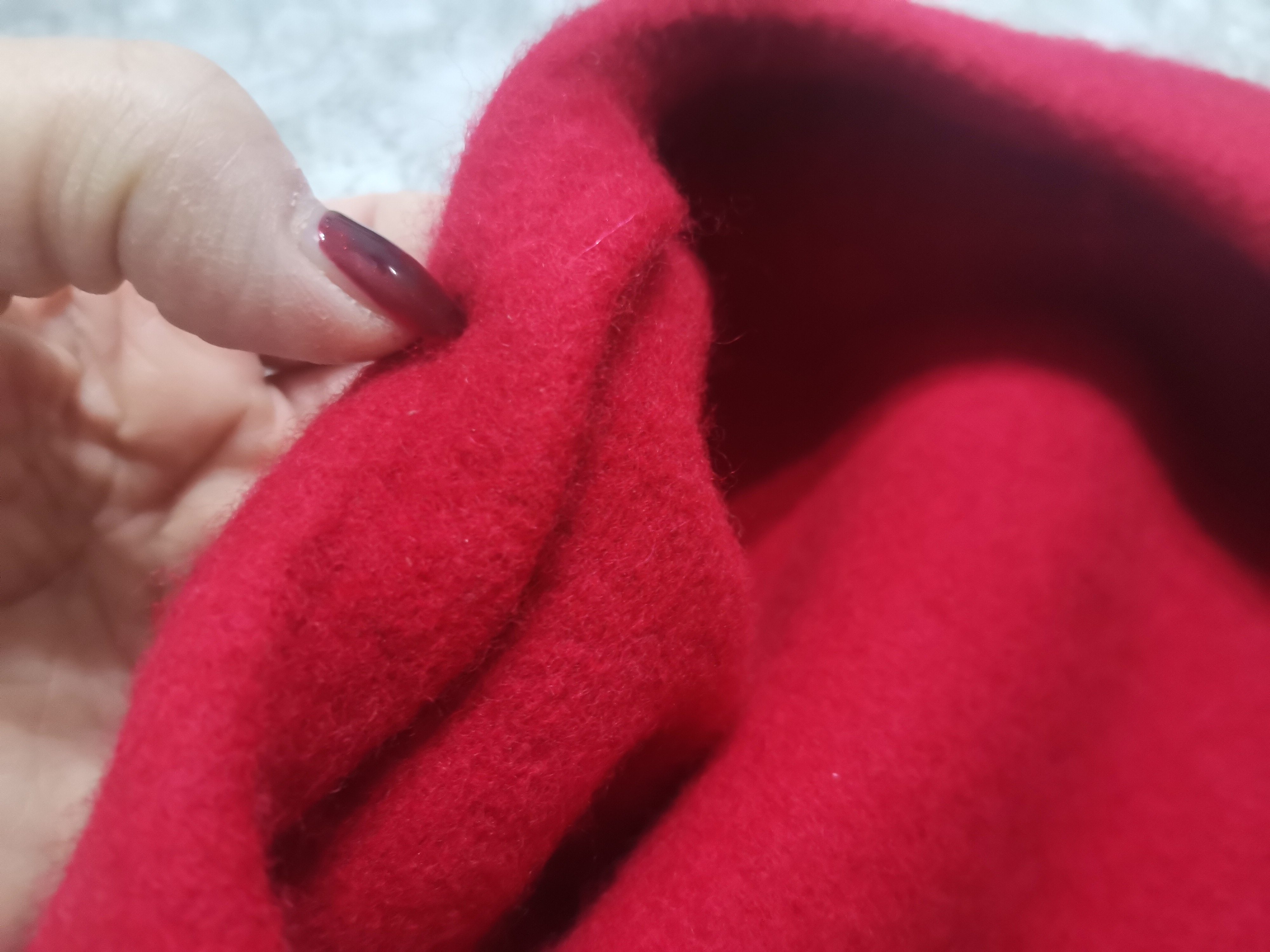 Customer photo for Wool · Red, Large (54-57cm)