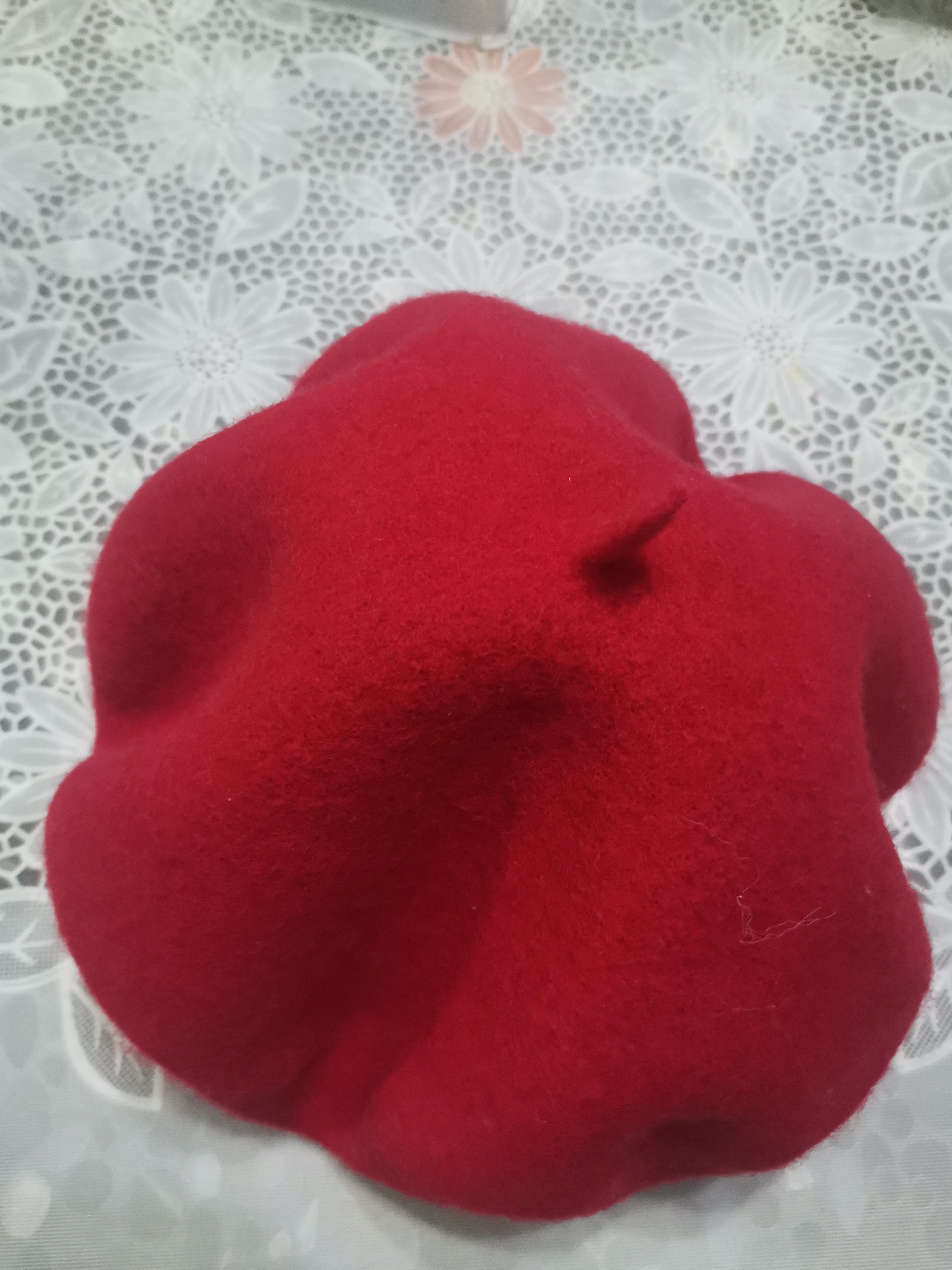 Customer photo for Wool · Red, Large (54-57cm)