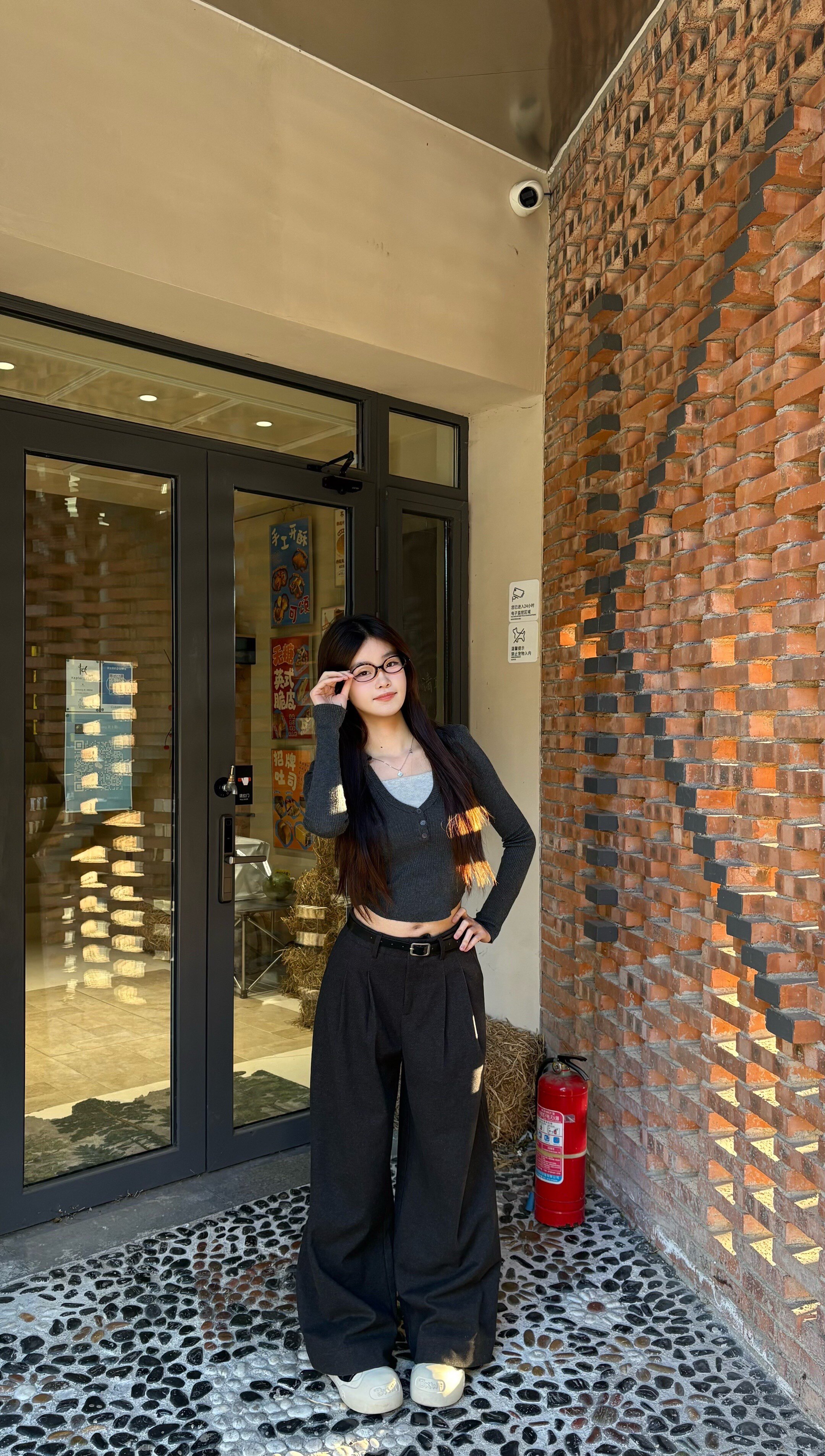 KENABSTUDIO春夏灰色阔腿西装裤 宽松垂感面料舒适有型