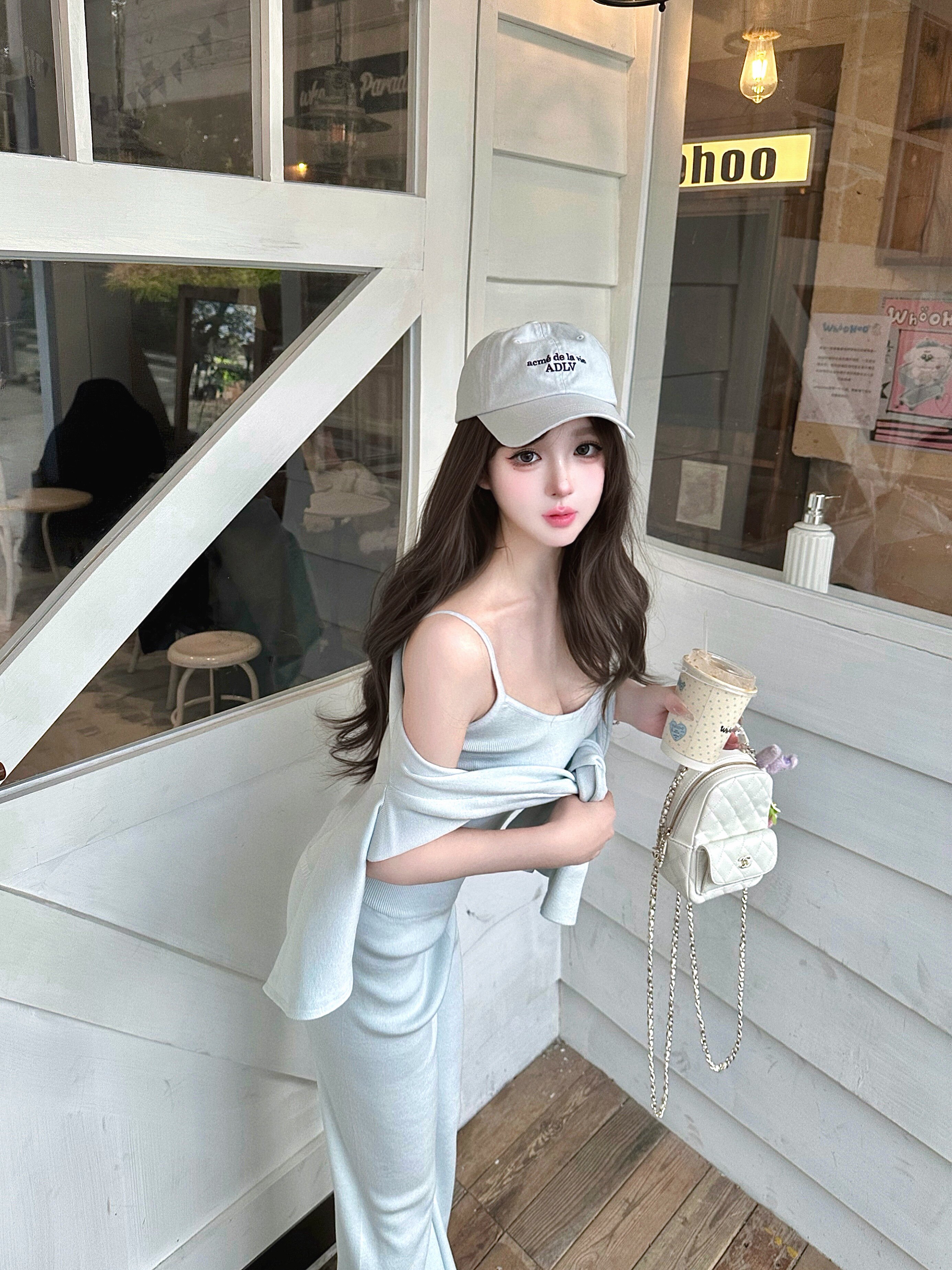 RUOYU若语S曲线休闲三件套 吊带+裤子+开衫一套搞定早春穿搭