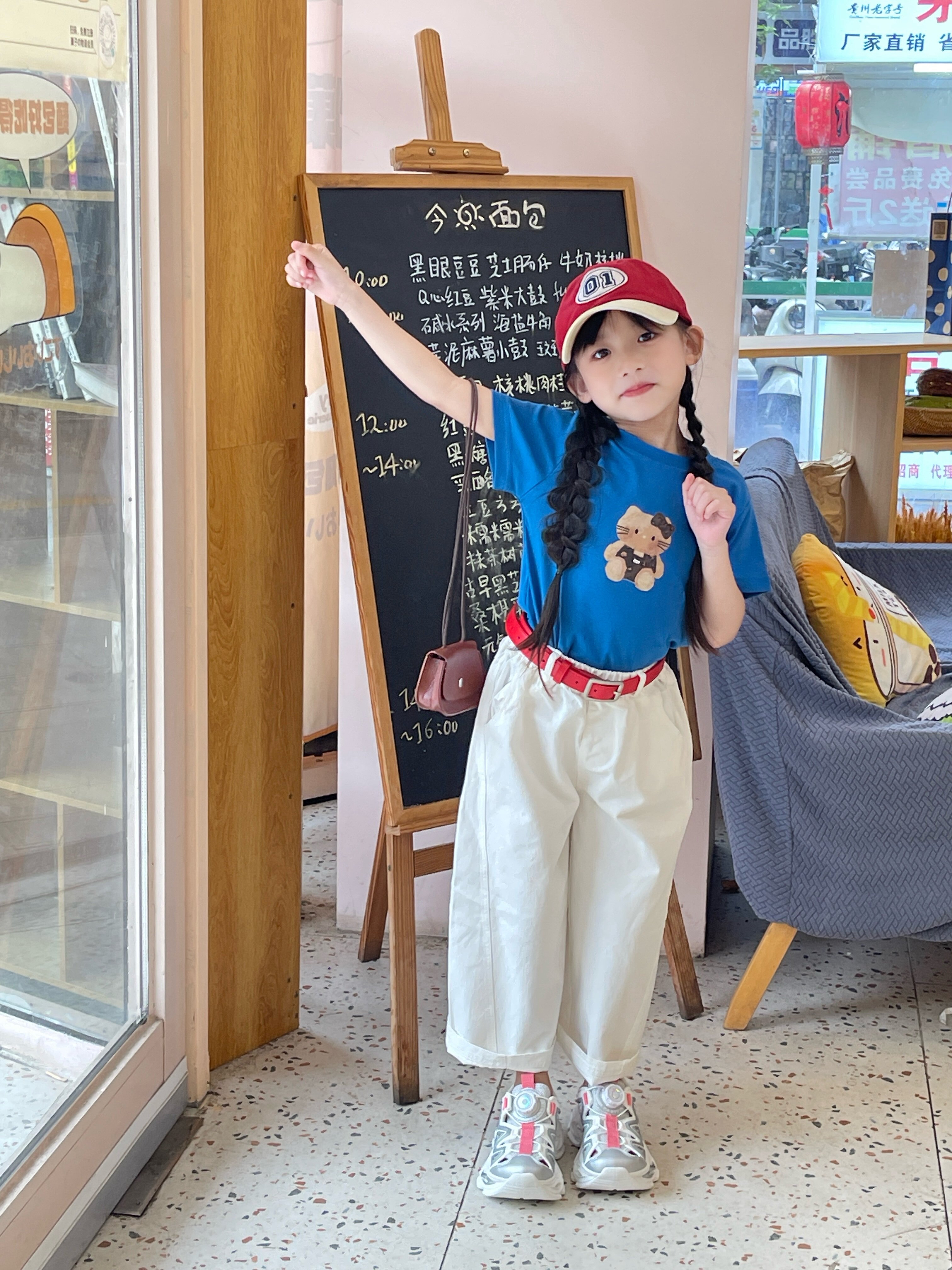 Customer photo for Tee + Pants + Belt (3-Piece), 120cm