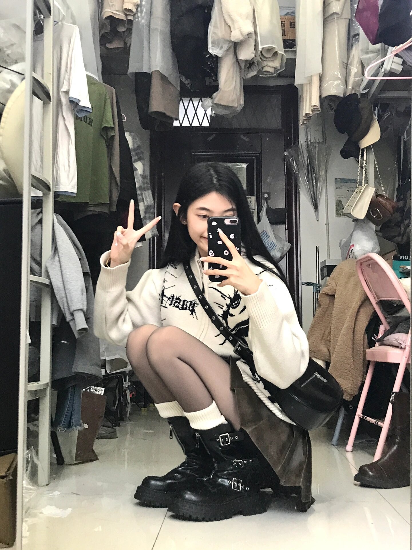 小野和子冬季黑丝光腿神器 加绒双层设计保暖不臃肿 替换装方便实用