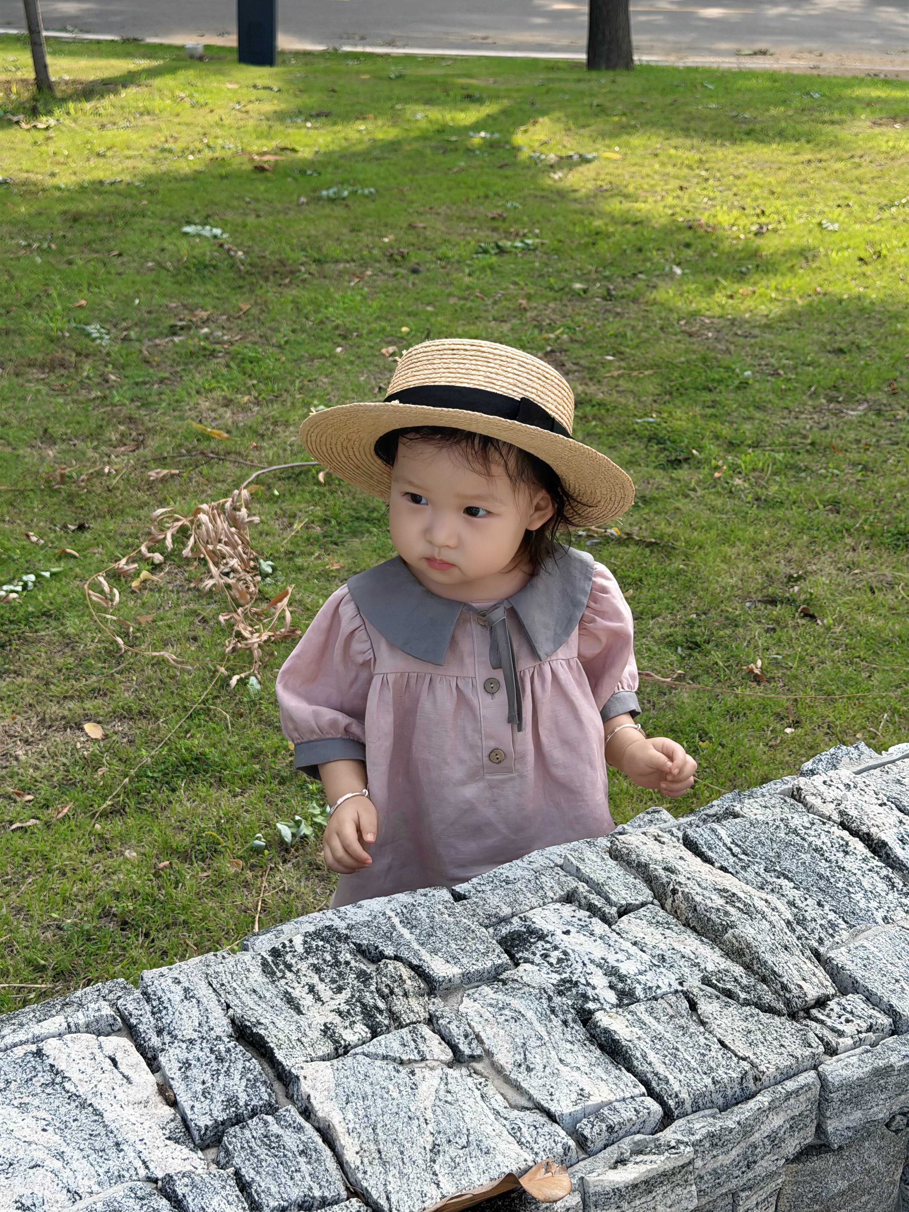 Customer photo for Mocha Grey with Pink Collar (Free Embroidery), 80cm