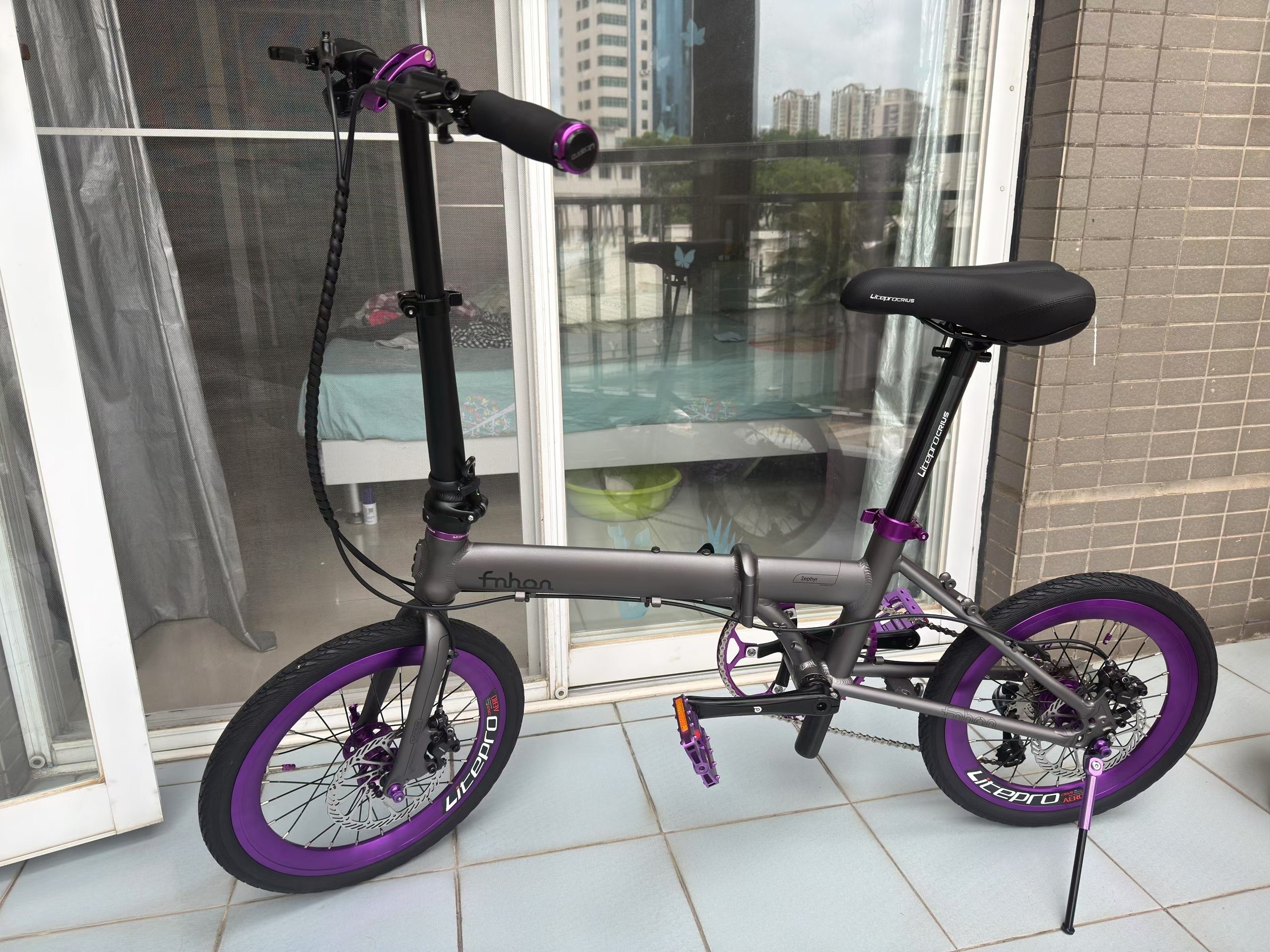 FNHON风行16寸折叠车KAD1618铝合金轻量自行车禧玛诺9速与Tiagra 4700