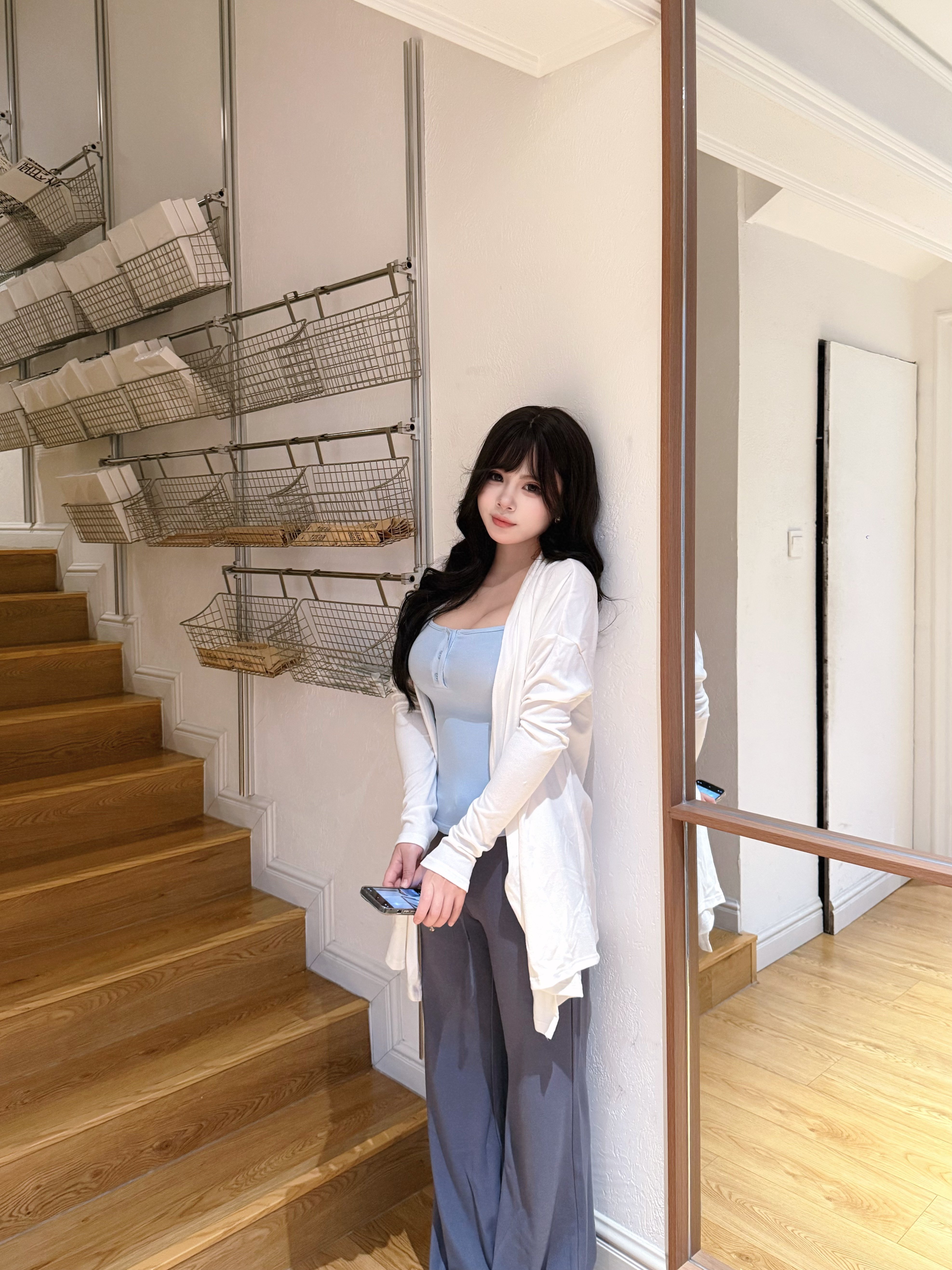 黑泽玄七2026春季微胖mm专属套装，吊带+开衫+休闲裤三件套宽松慵懒风遮肉显瘦