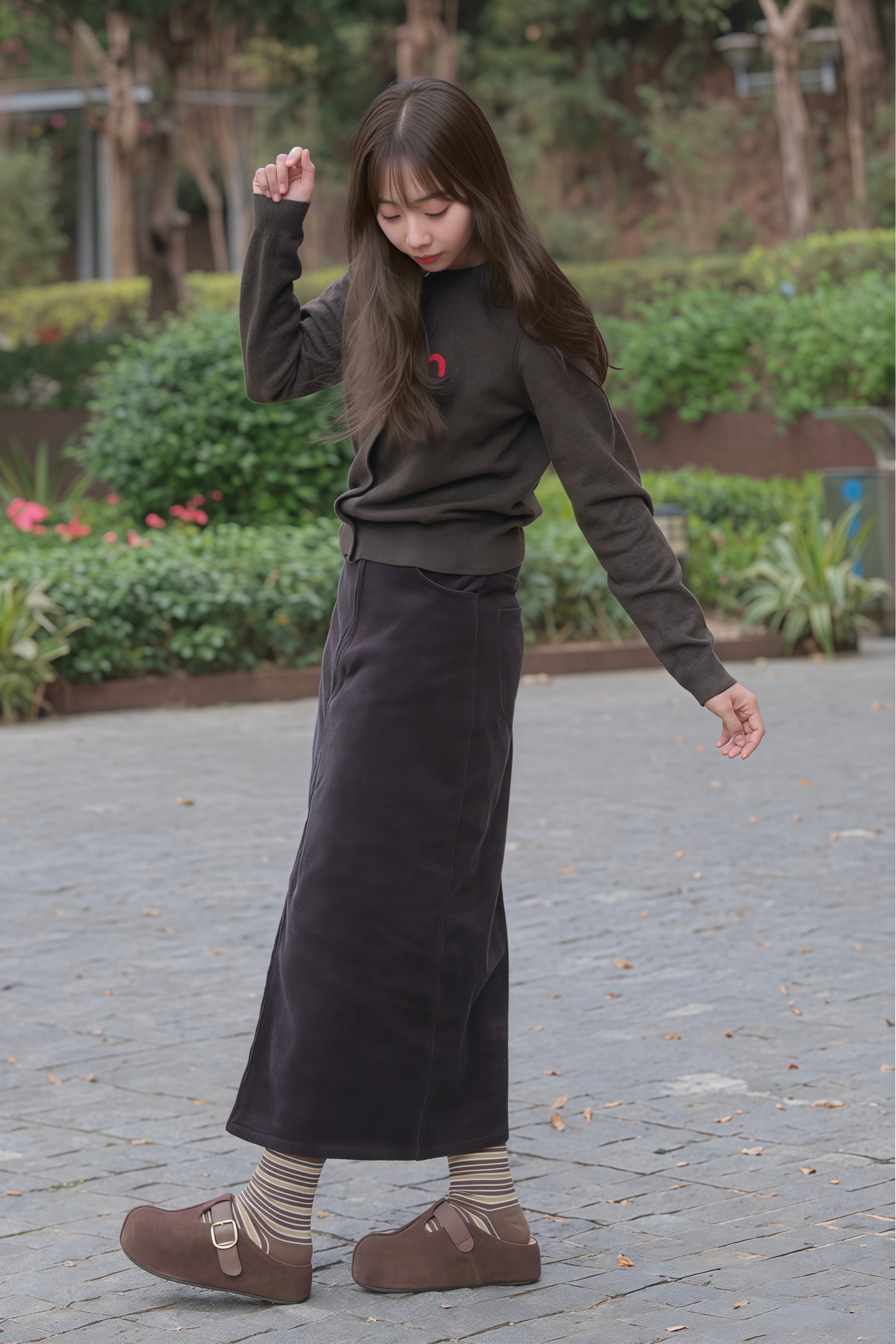 周雨彤同款百丽2代勃肯鞋 厚底花生吐司设计 软弹舒适如踩面包 包头可外穿休闲时髦