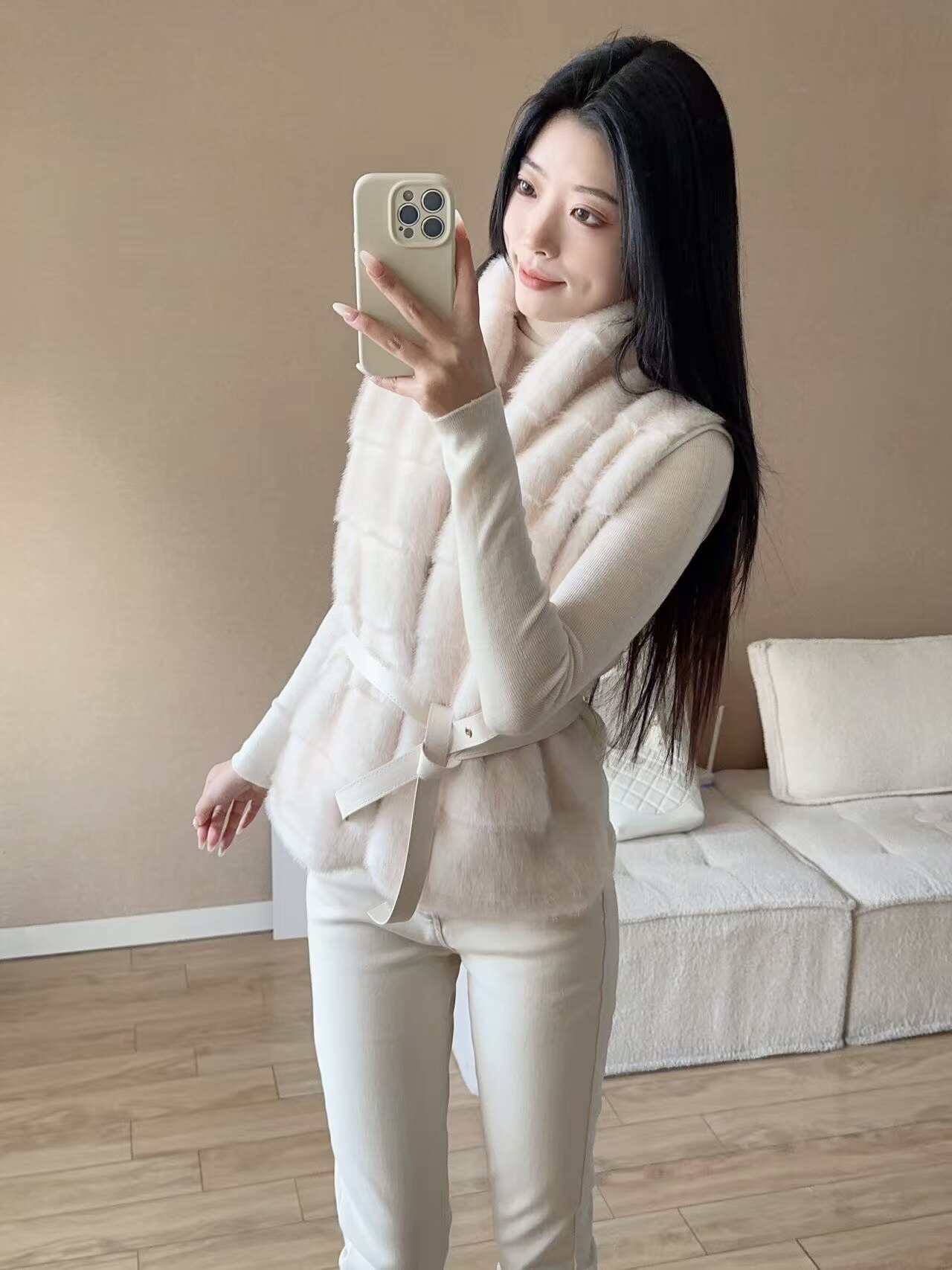 RUOYU若语半永久韩女裤 加绒修身设计保暖不臃肿 高腰小脚裤型拉长比例