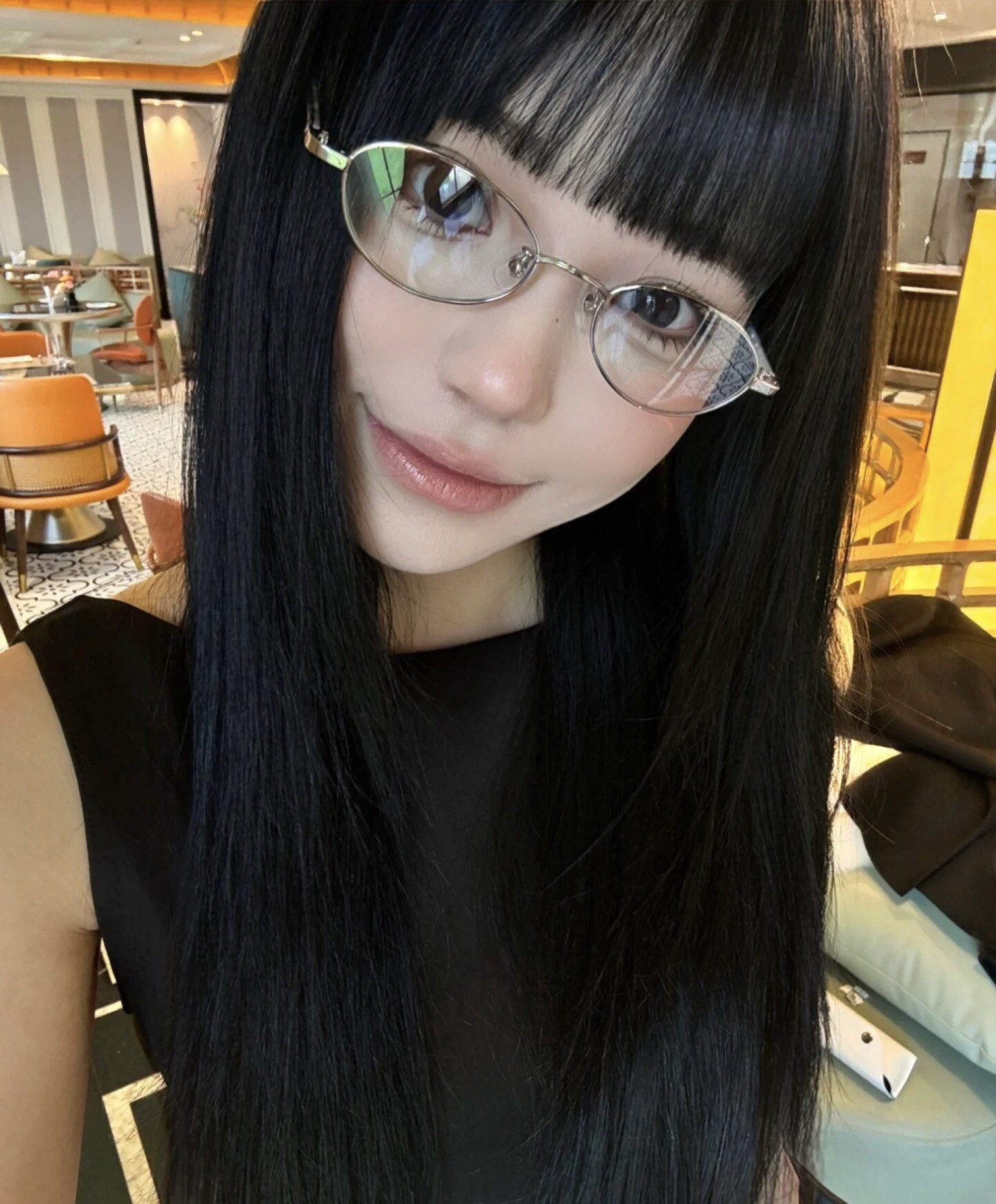 真我黑长直漫画齐刘海假发套 全真发整顶设计 自然隐形无痕贴合 长发飘逸顺滑